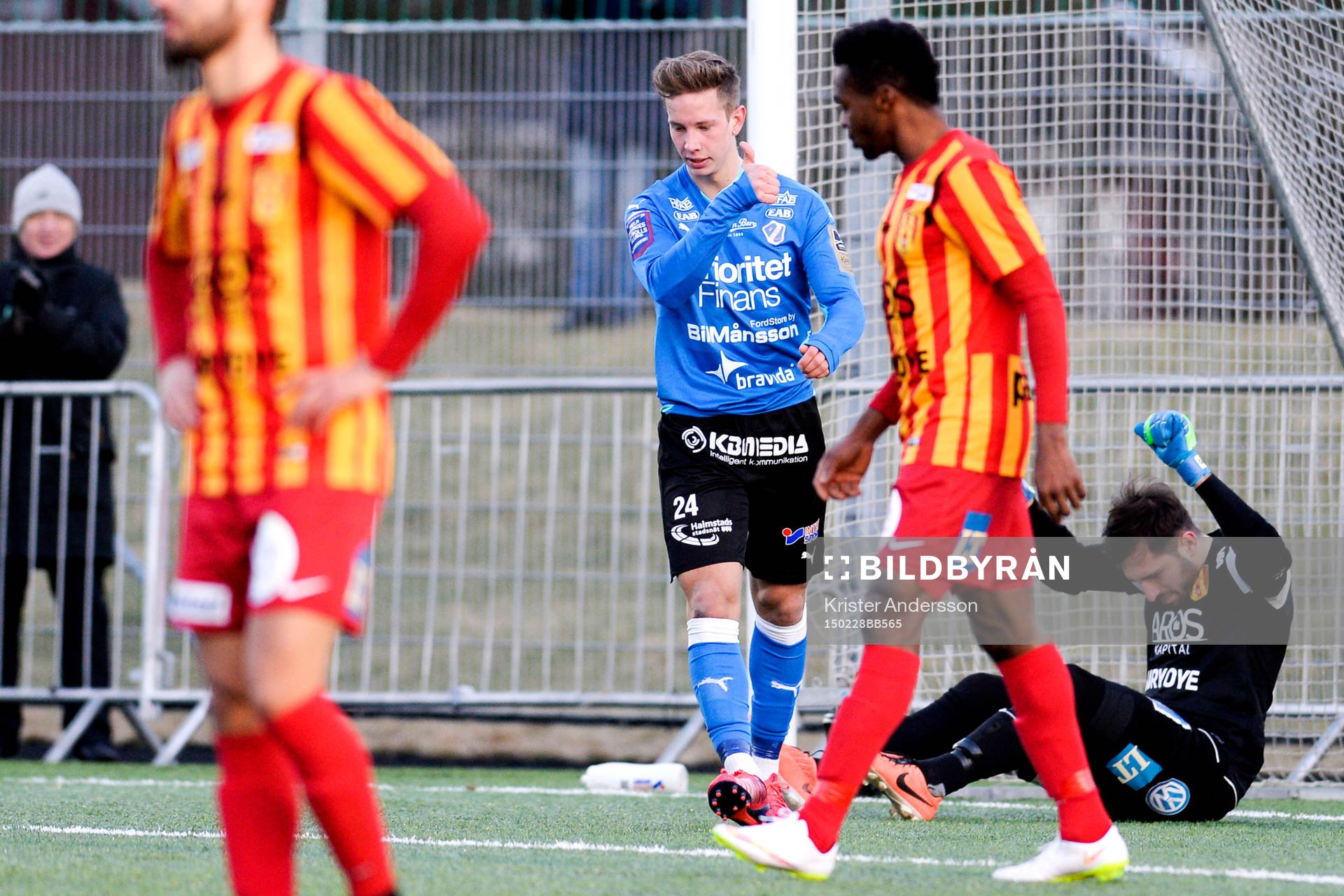 Halmstads Simon Silverholt jublar