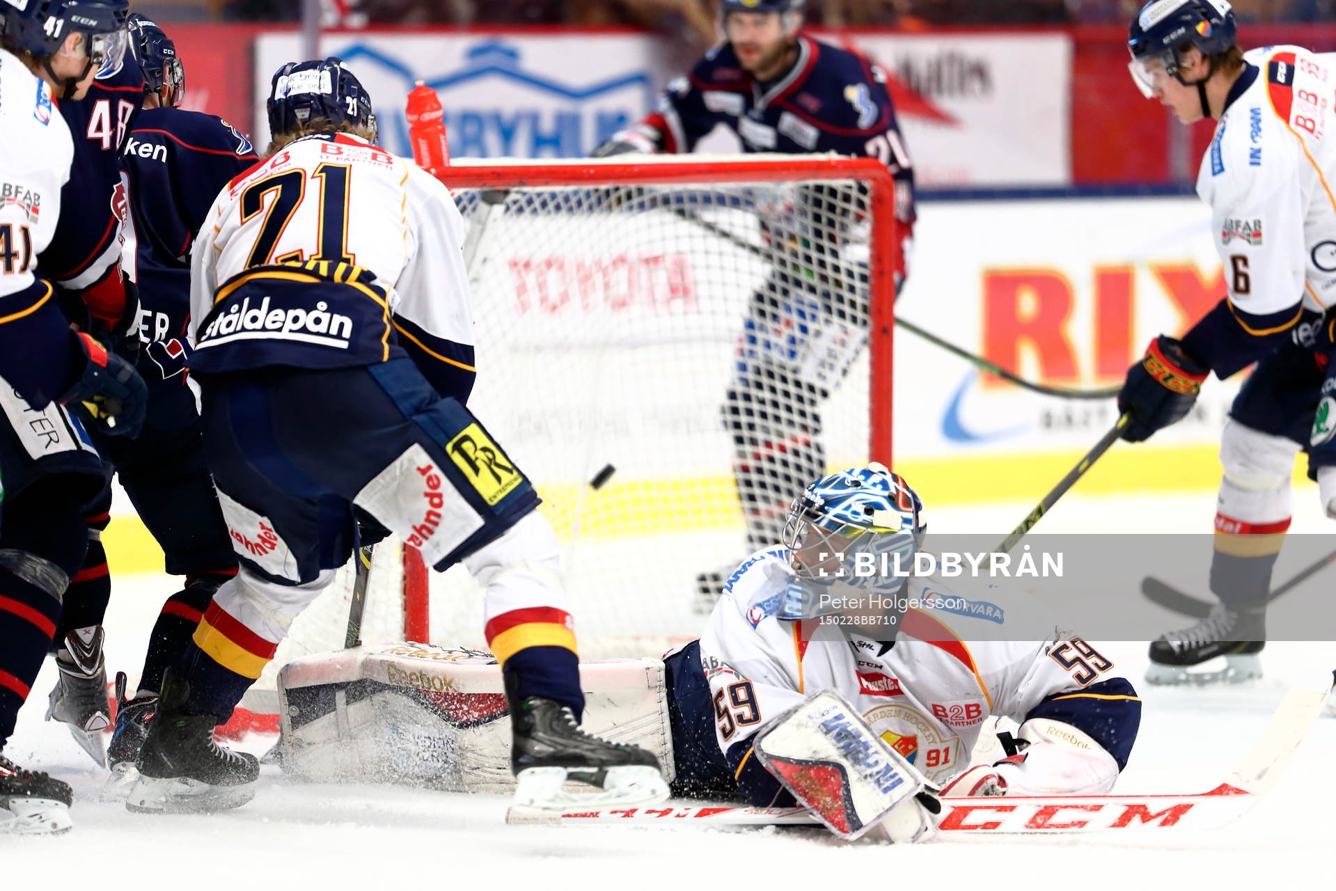 Mål 3-0 av Linköpings Jacob Micflikier förbi liggande