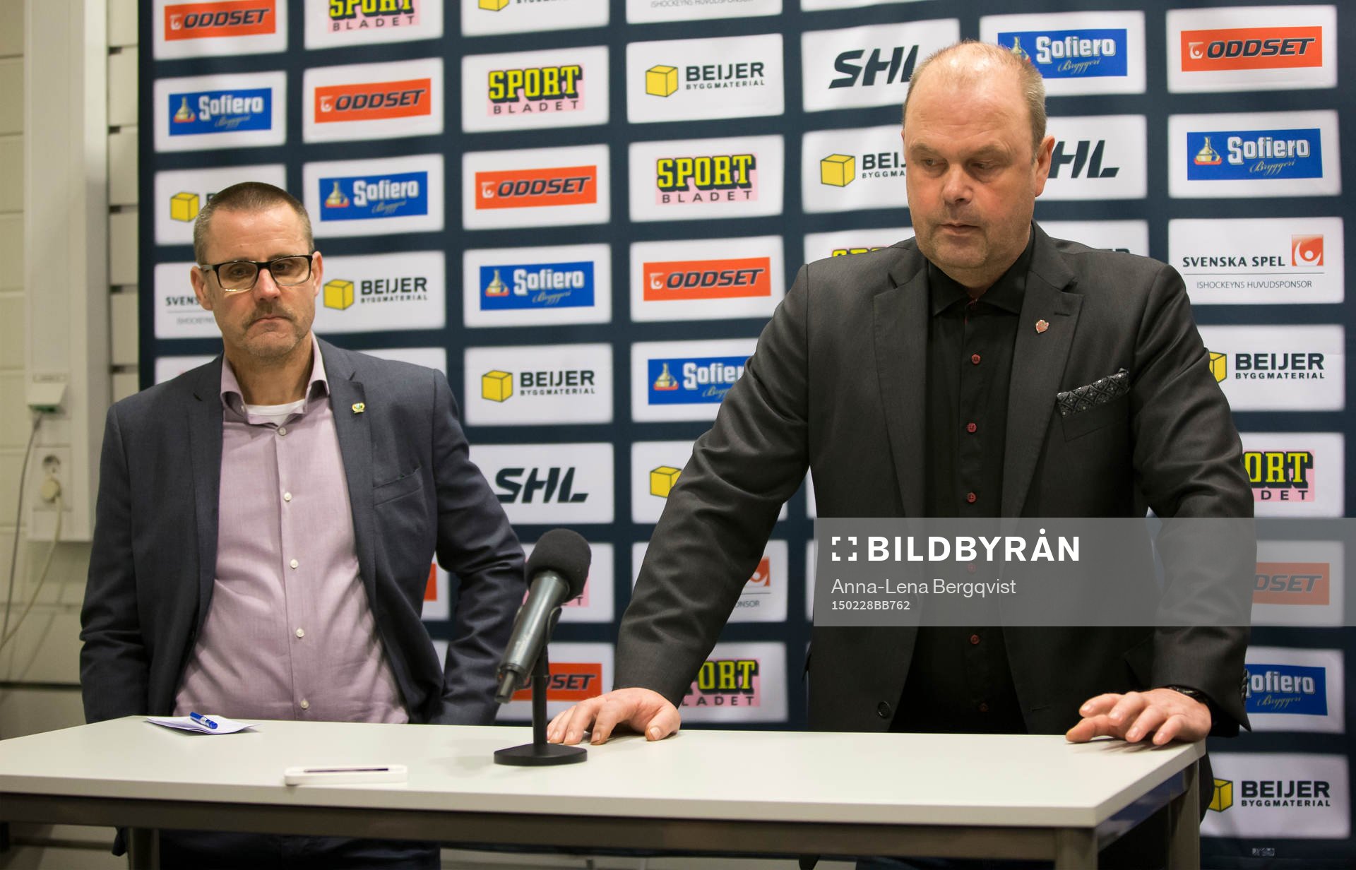 Färjestads tränare Tommy Samuelsson  och Modos tränare