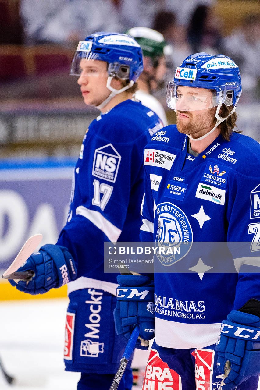 Leksands Simon Erlandsson och Daniel Josefsson före