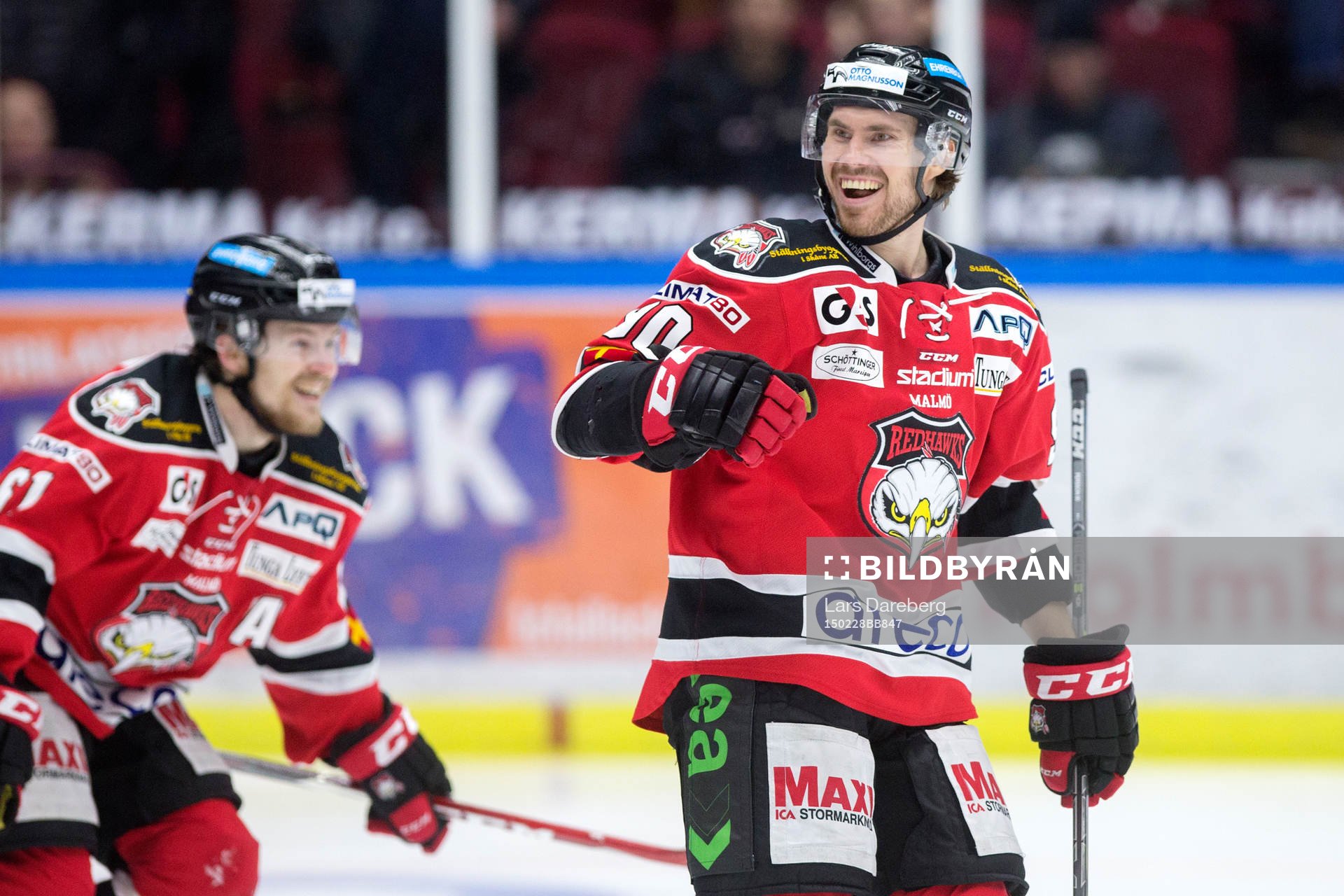 Malmös Jens Olsson har gjort 3-1 till Malmö och här