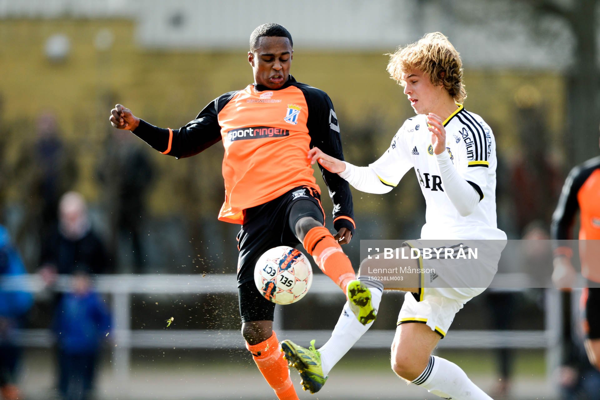 AIK:s Sam Lundholm under matchen i Svenska cupen mellan Kristianstad och AIK i Kristianstad 28 februari 2015.