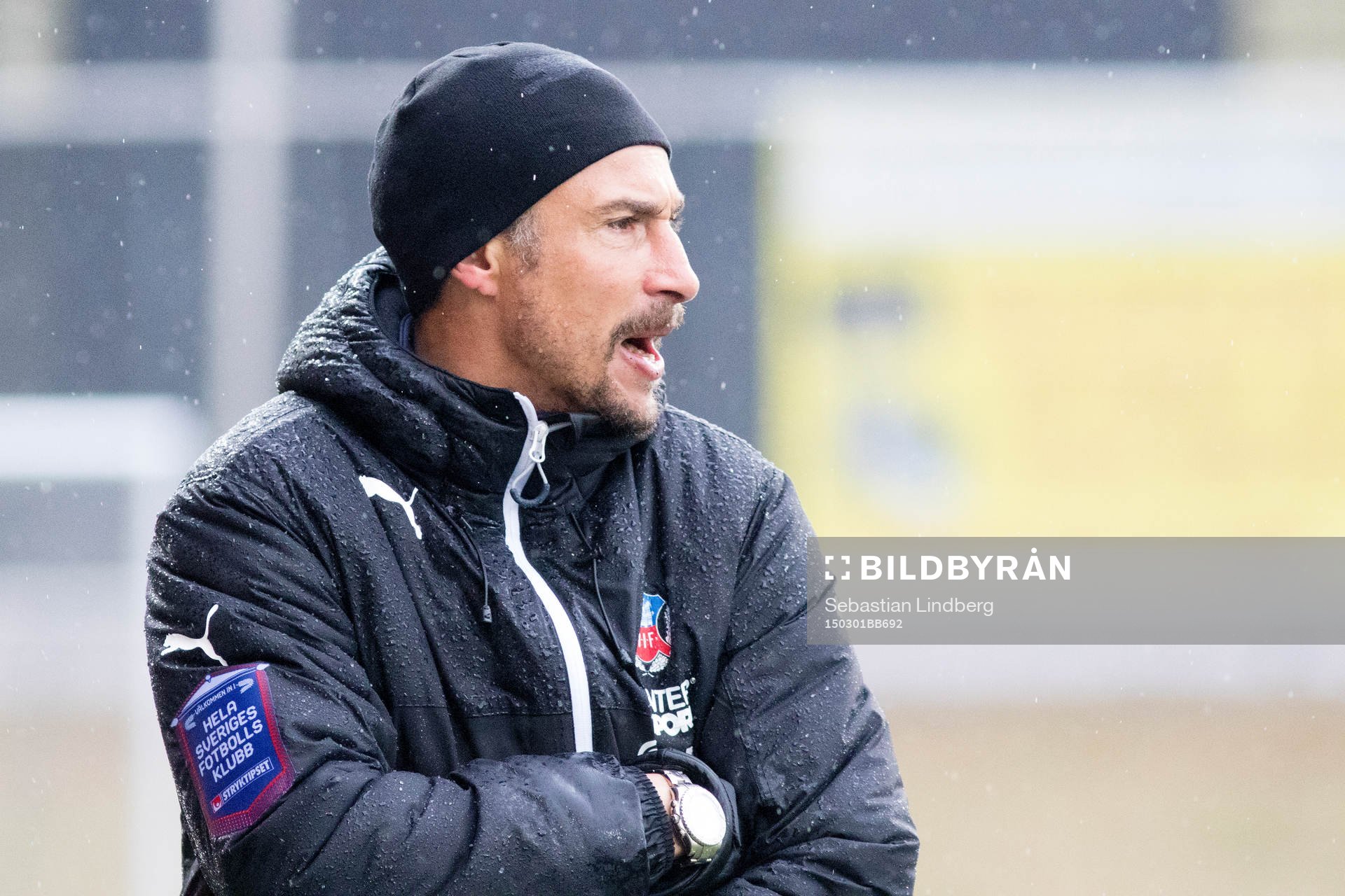Helsingborg tränare Henrik Larsson under fotbollsmatchen i Svenska Cupen mellan Västerås och Helsingborg den 1 mars 2015 i Västerås.