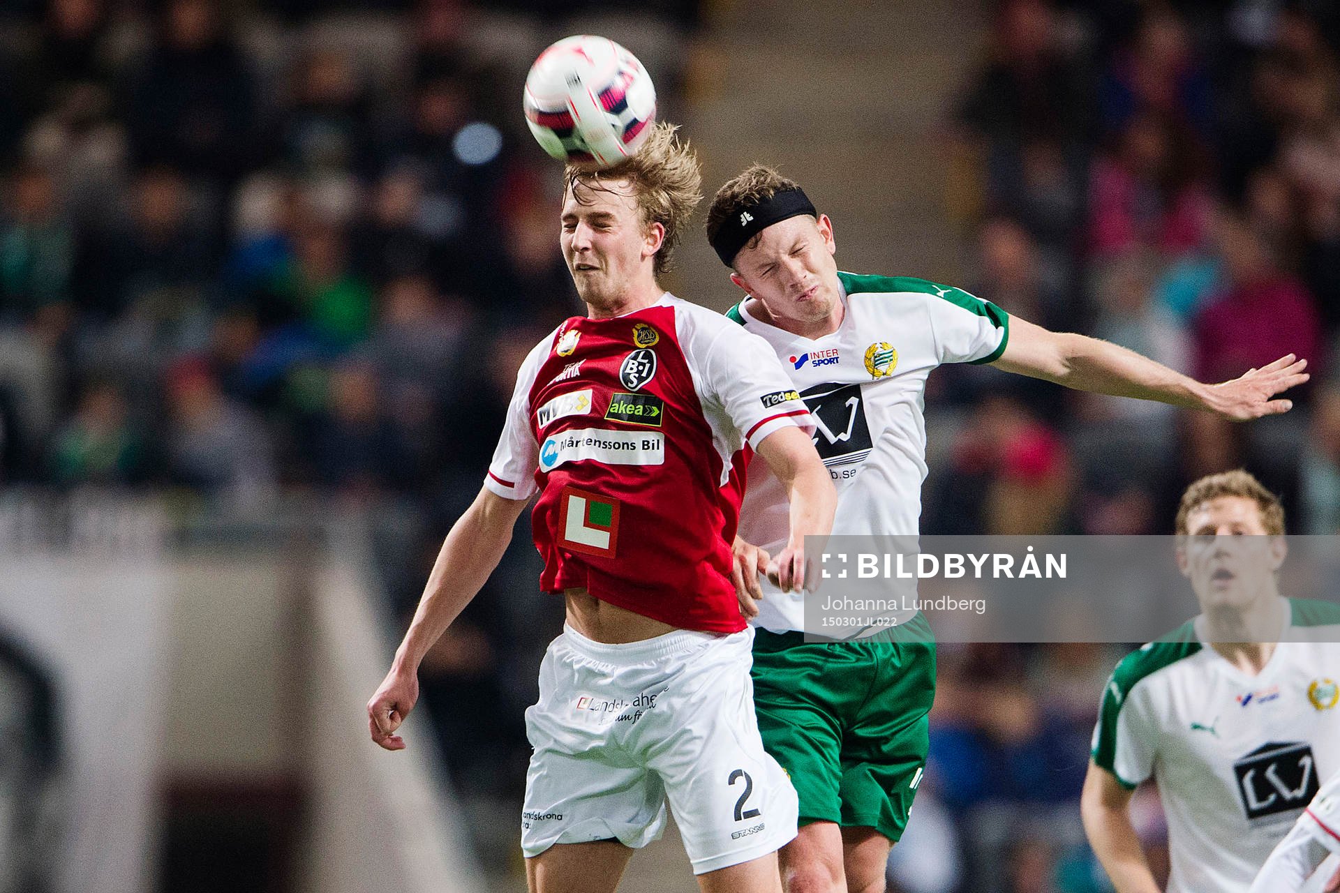 Landskronas Viktor Svensson och Hammarbys Thomas Guldborg