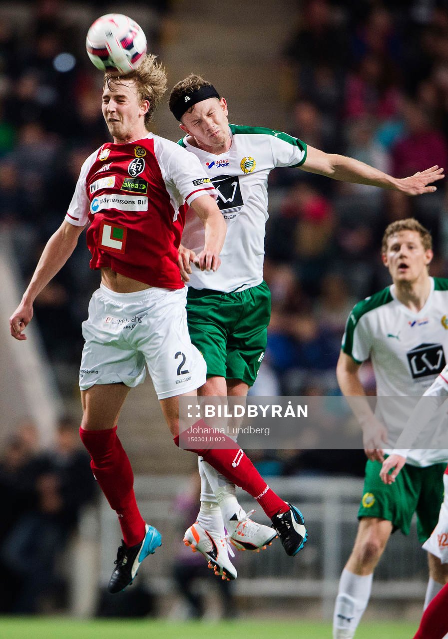 Landskronas Viktor Svensson och Hammarbys Thomas Guldborg