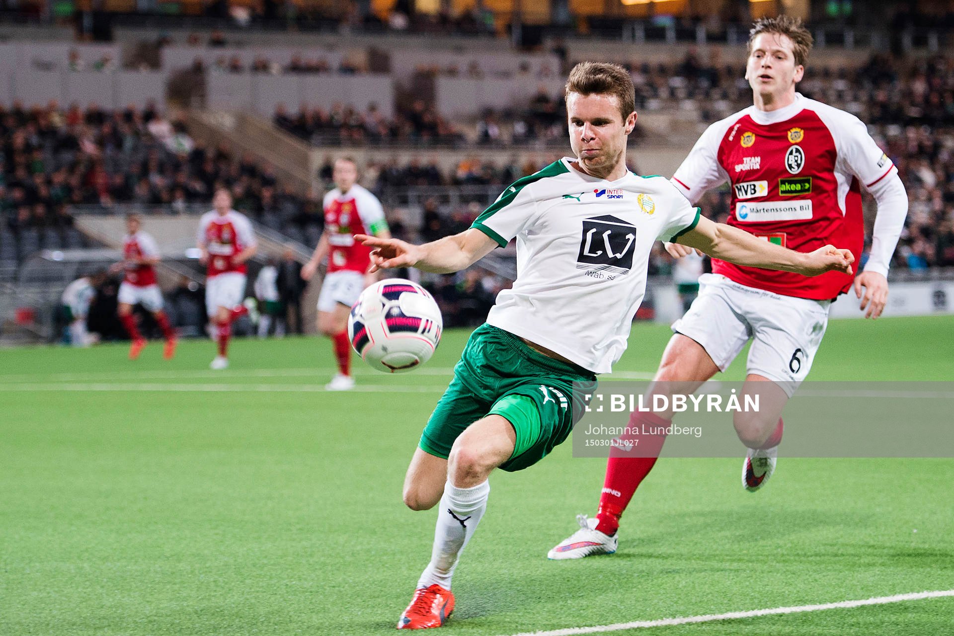 Hammarbys Måns Söderqvist och Landskronas Philip Andersson