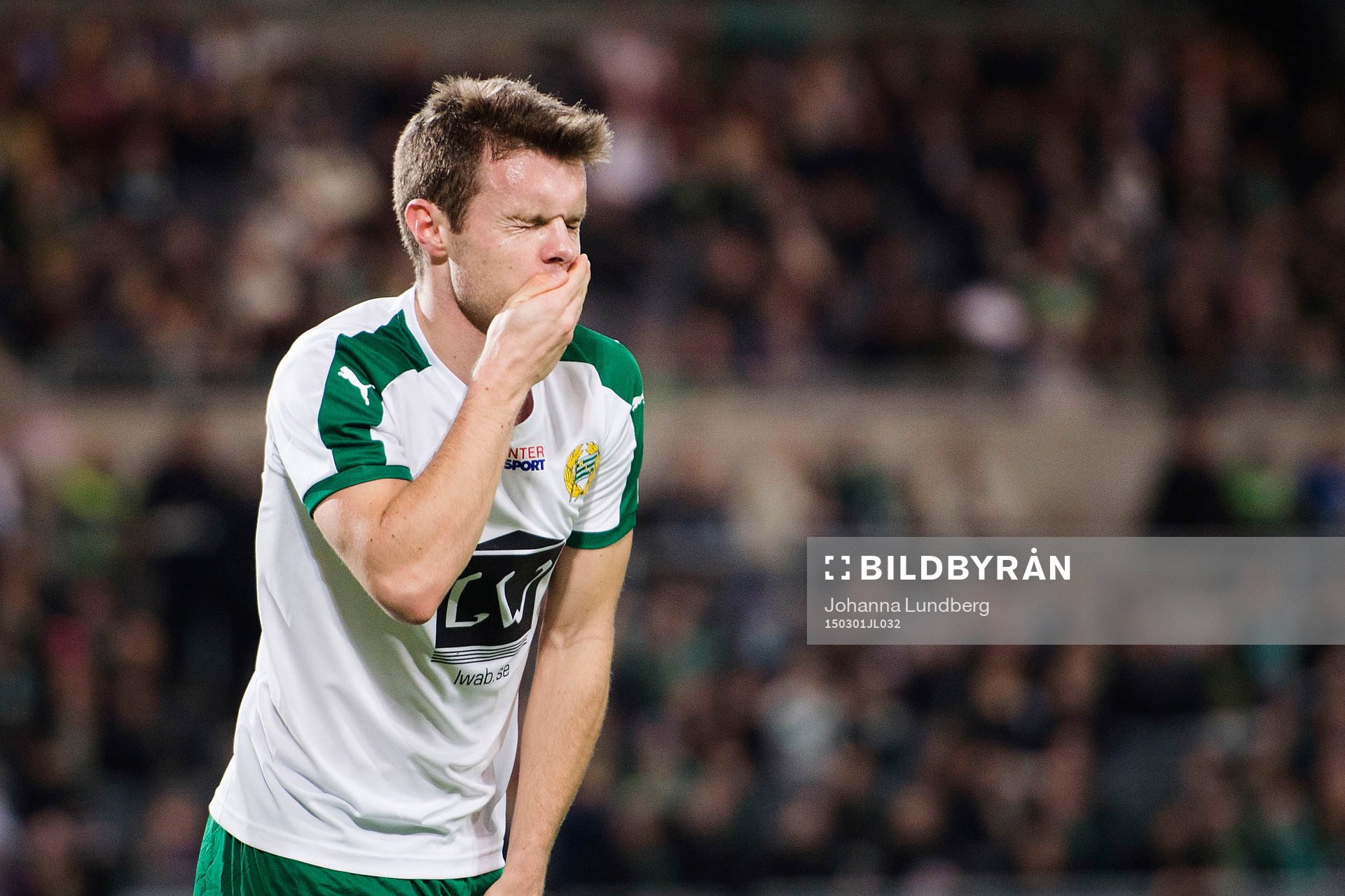 Hammarbys Måns Söderqvist tar sig för munnen