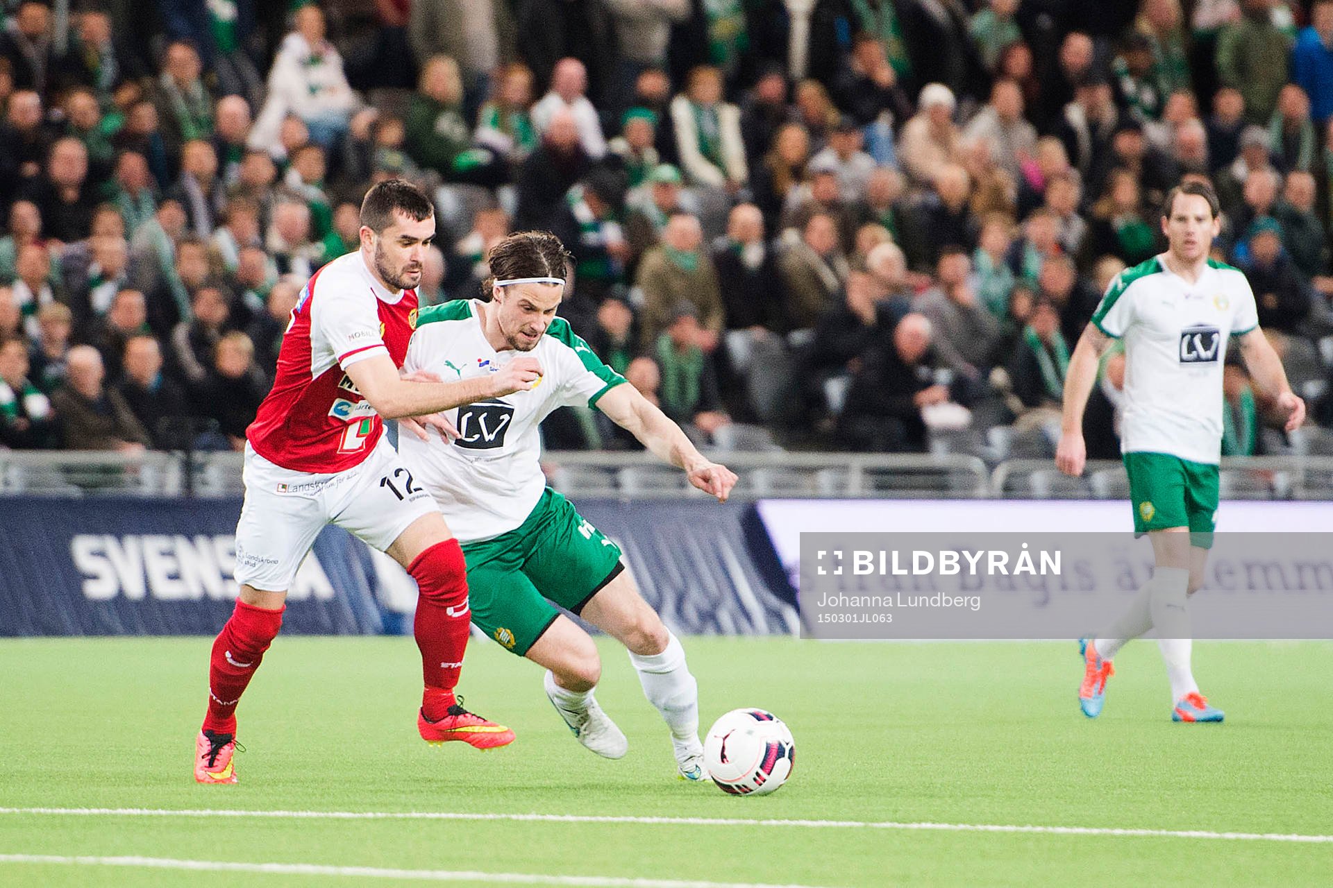 Landskronas Igor Arsenijevic och Hammarbys Linus Hallenius
