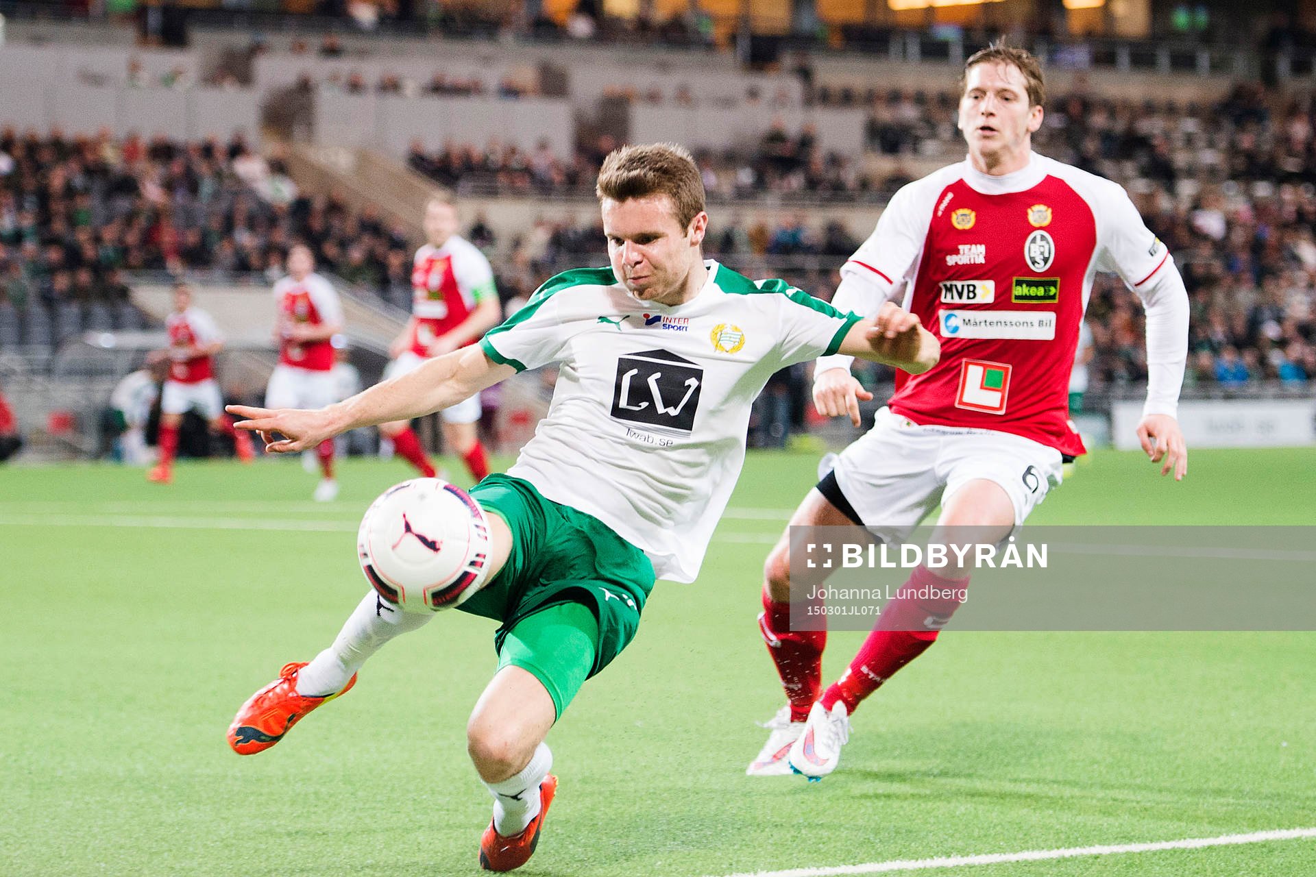 Hammarbys Måns Söderqvist och Landskronas Philip Andersson