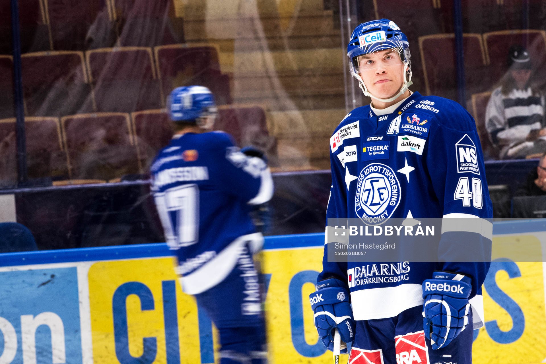 Leksands Tomi Sallinen före ishockeymatchen i SHL mellan
