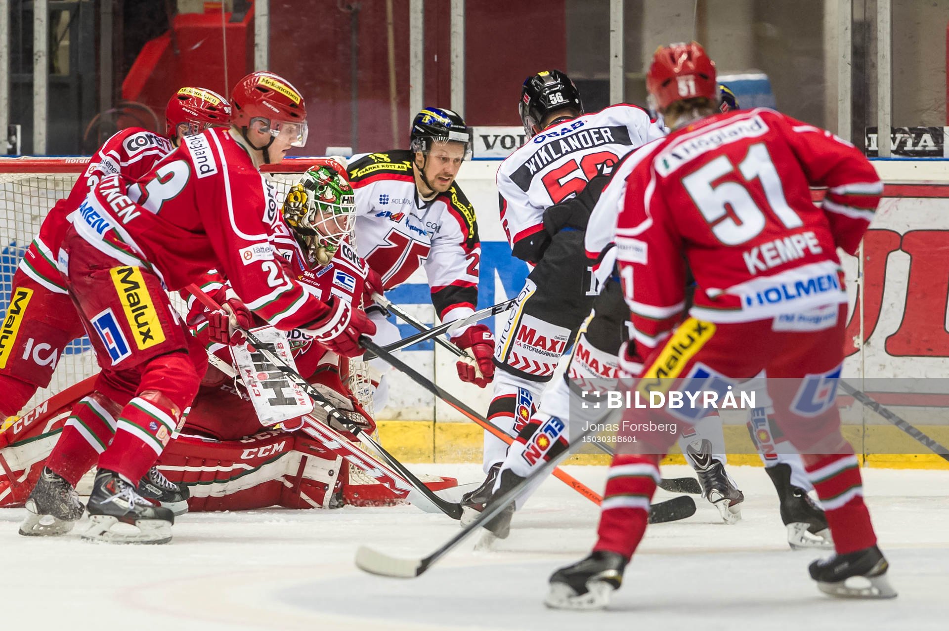 Modos Adrian Kempe, Joonas Nättinen och målvakt Linus