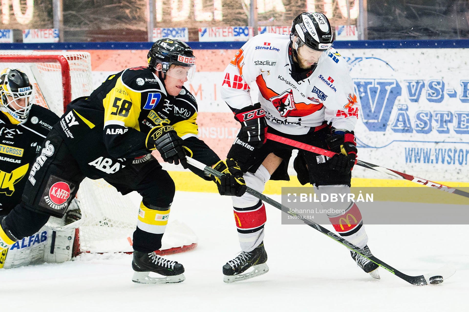 Västerås Jonas Emmerdahl och Karlskronas Jimmy Andersson