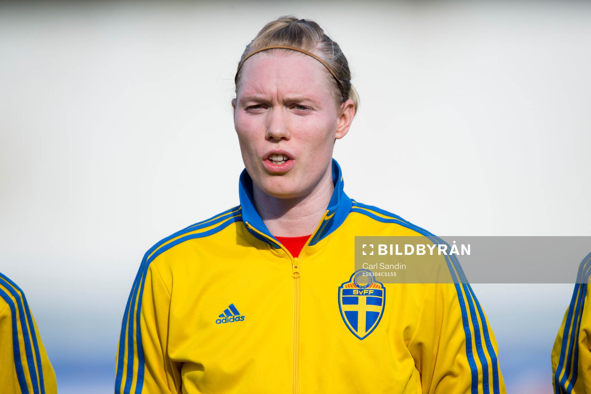 Sveriges målvakt Hedvig Lindahl under en fotbollsmatch i Algarve Cup mellan Tyskland och Sverige den 4 mars 2015 i Vila Real de Santo Antonio, Portugal.
