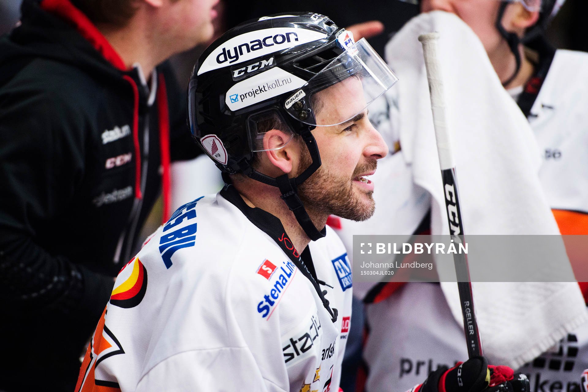 Karlskronas Russel Moyer ler i båset