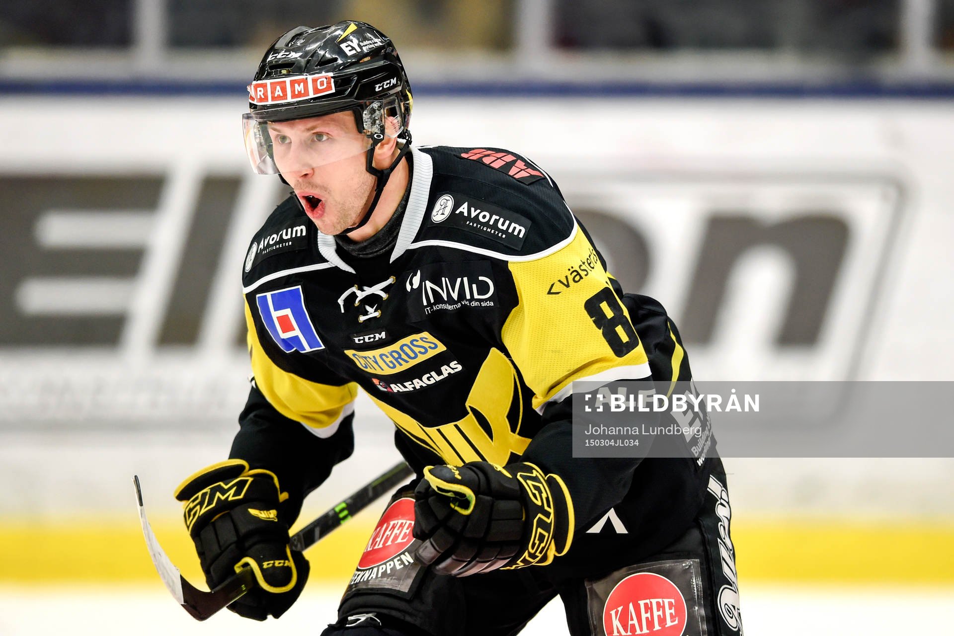 Västerås Dustin Johner jublar