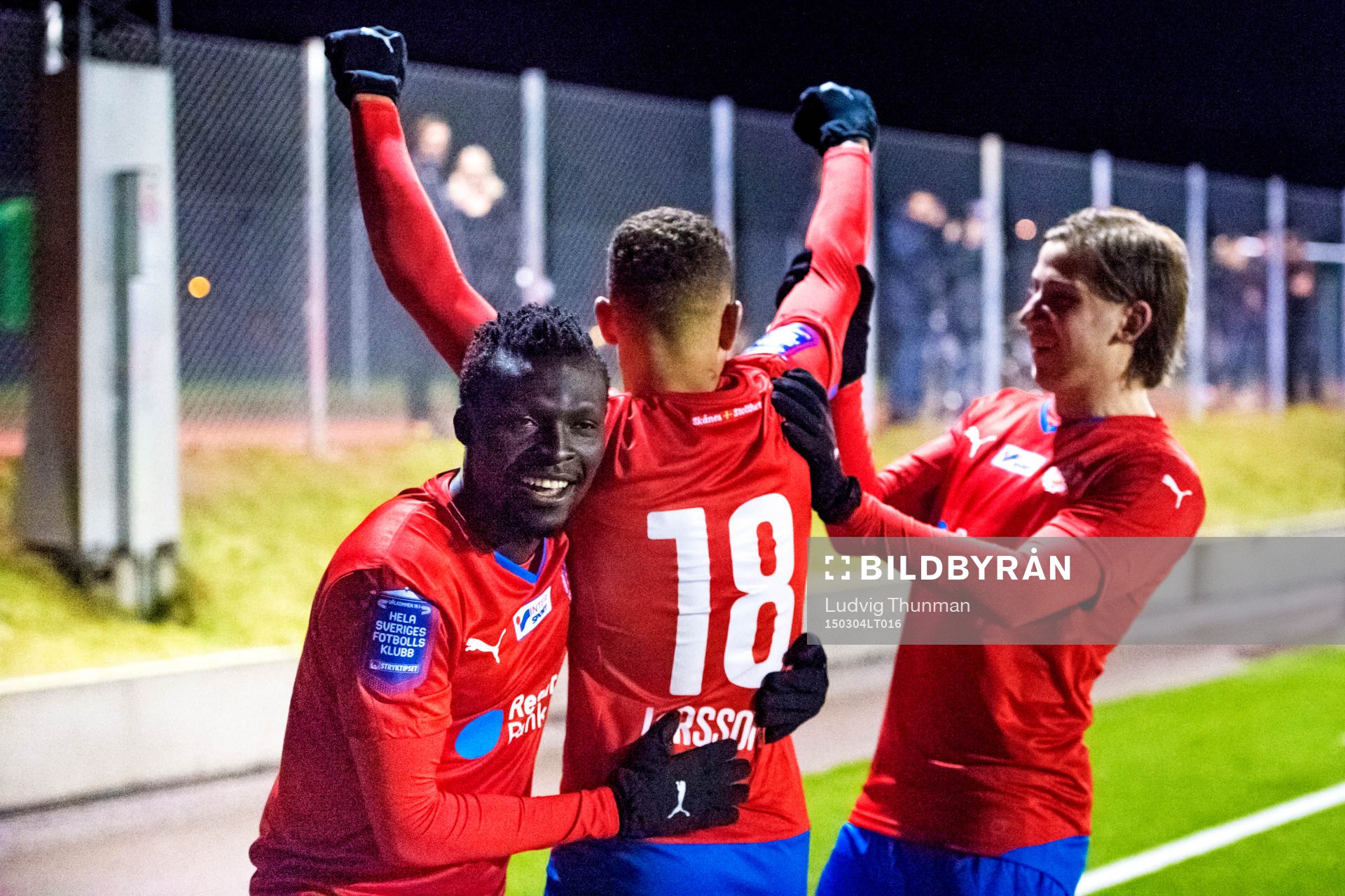 Helsingborgs Lalawélé Atakora, Jordan Larsson och Darijan