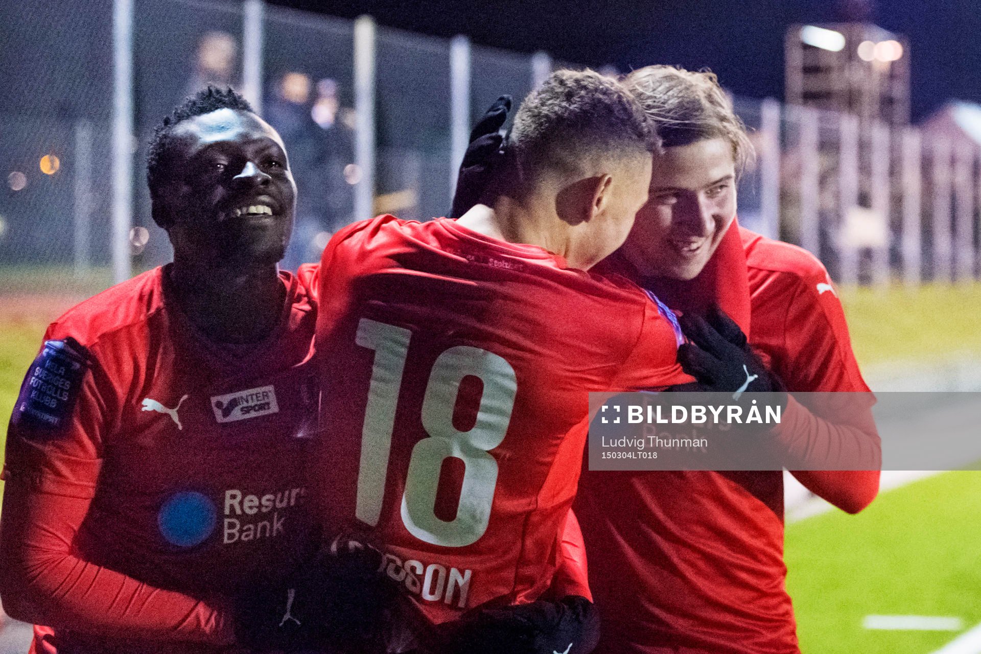 Helsingborgs Lalawélé Atakora, Jordan Larsson och Darijan