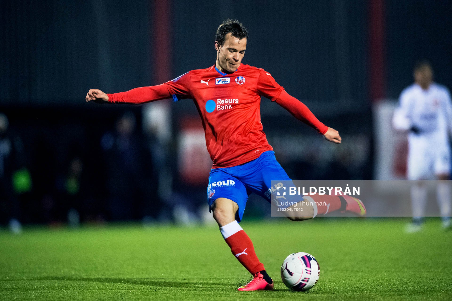 Helsingborgs Anton Wede under matchen i Svenska Cupen mellan Helsingborg och Syrianska den 4 mars 2015 i Helsingborg. 