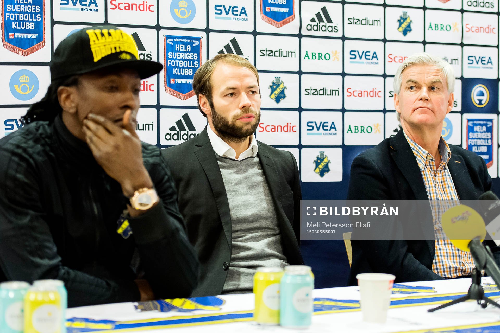s Dickson Etuhu, tränare Andreas Alm och Hammarbys