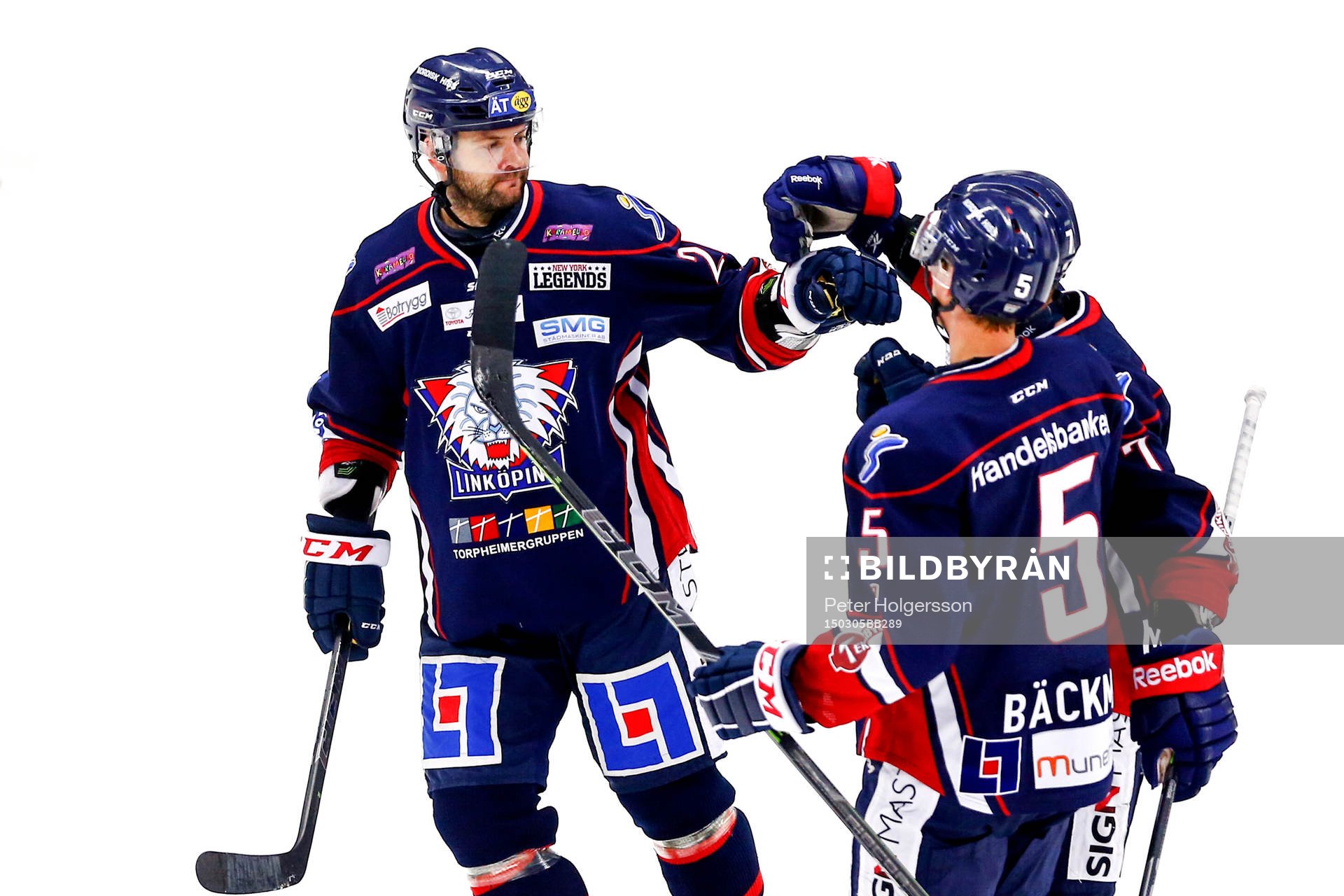 Linköpings Mattias Bäckman jublar