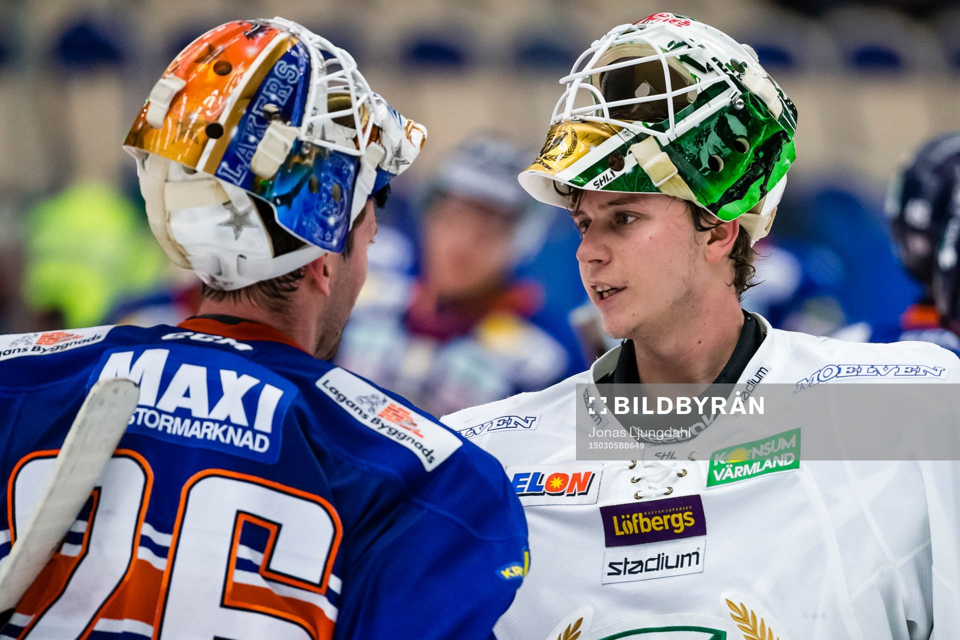 Växjös målvakt Stefan Steen och Färjestads målvakt