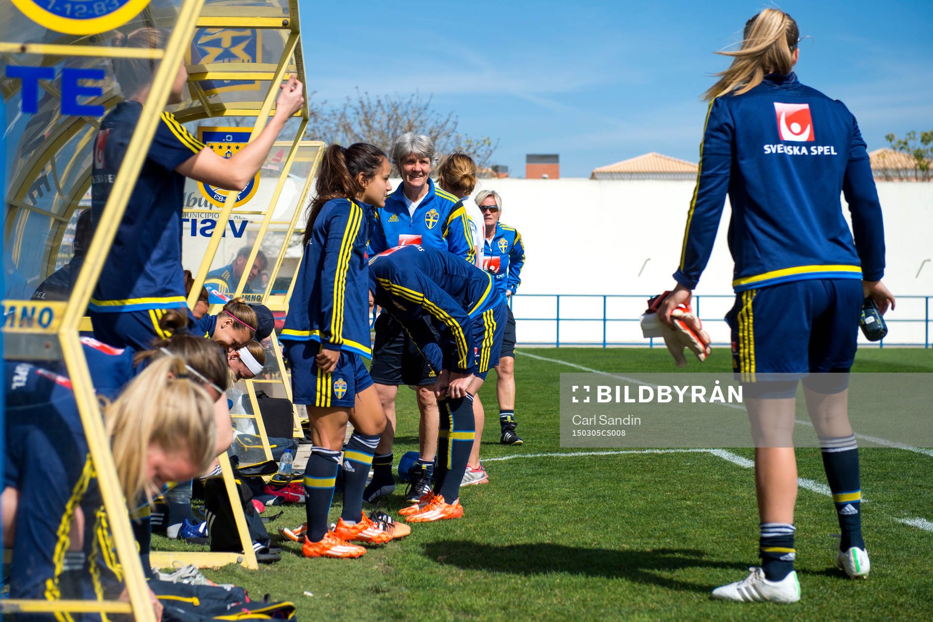 Sveriges Malin Diaz Pettersson och förbundskapten Pia
