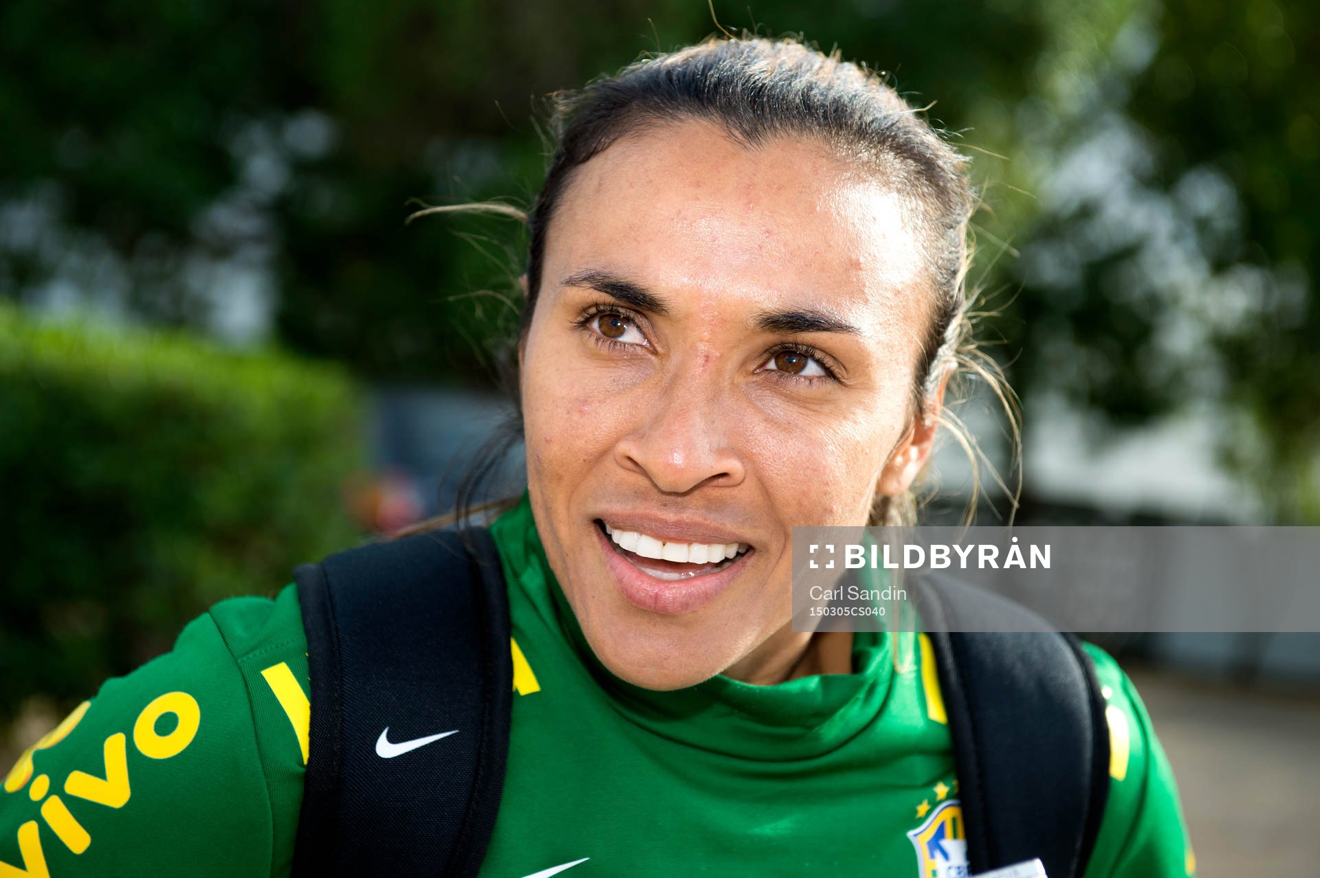 Brasiliens Marta Vieira da Silva blir intervjuad