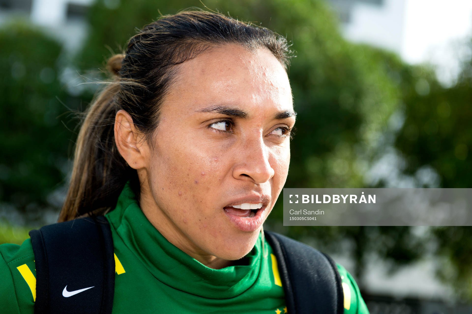 Brasiliens Marta Vieira da Silva blir intervjuad