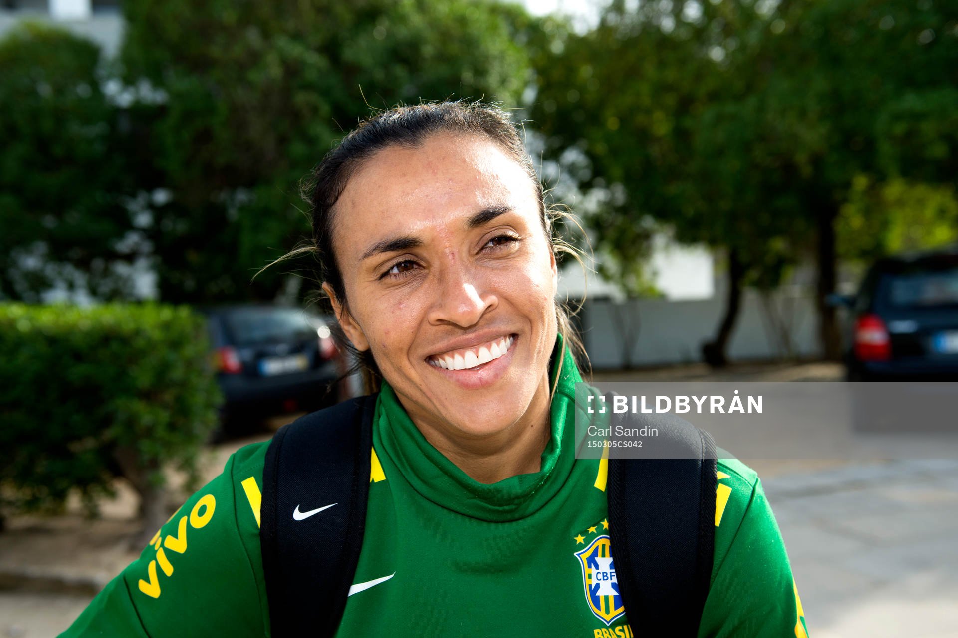 Brasiliens Marta Vieira da Silva blir intervjuad