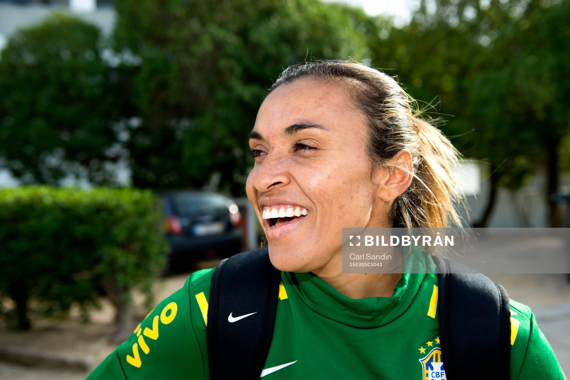 Brasiliens Marta Vieira da Silva blir intervjuad