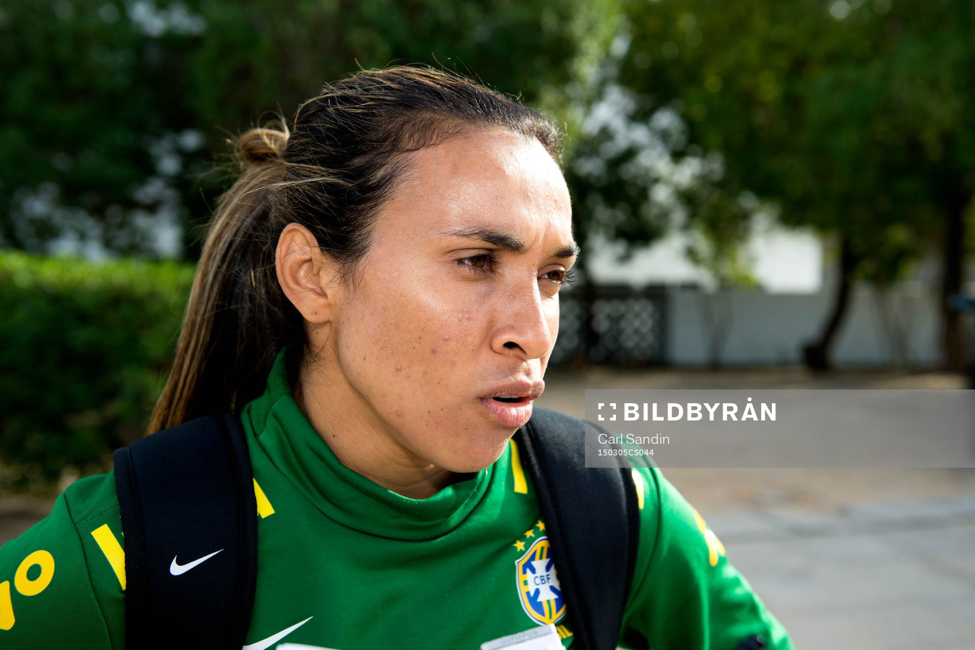Brasiliens Marta Vieira da Silva blir intervjuad