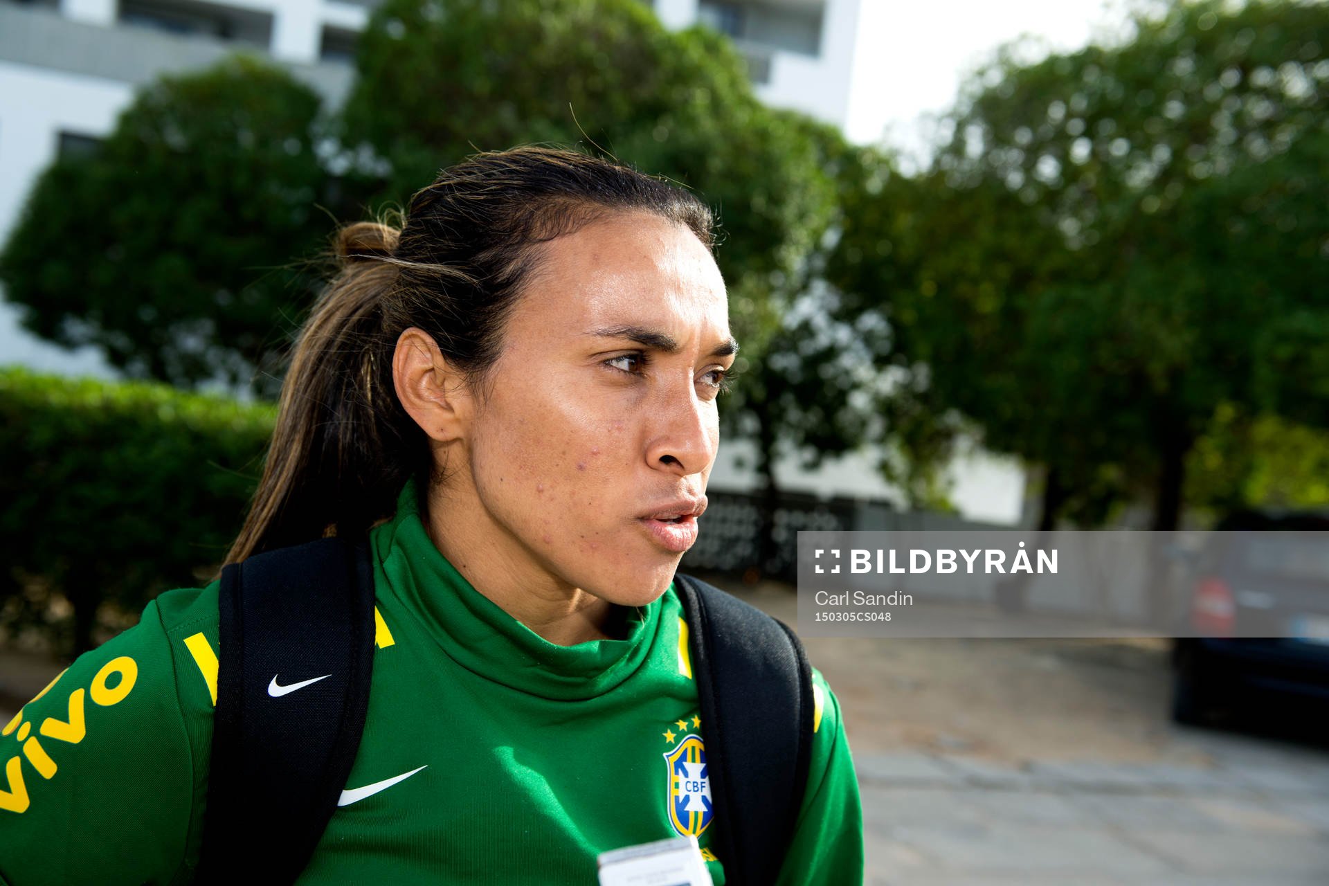Brasiliens Marta Vieira da Silva blir intervjuad