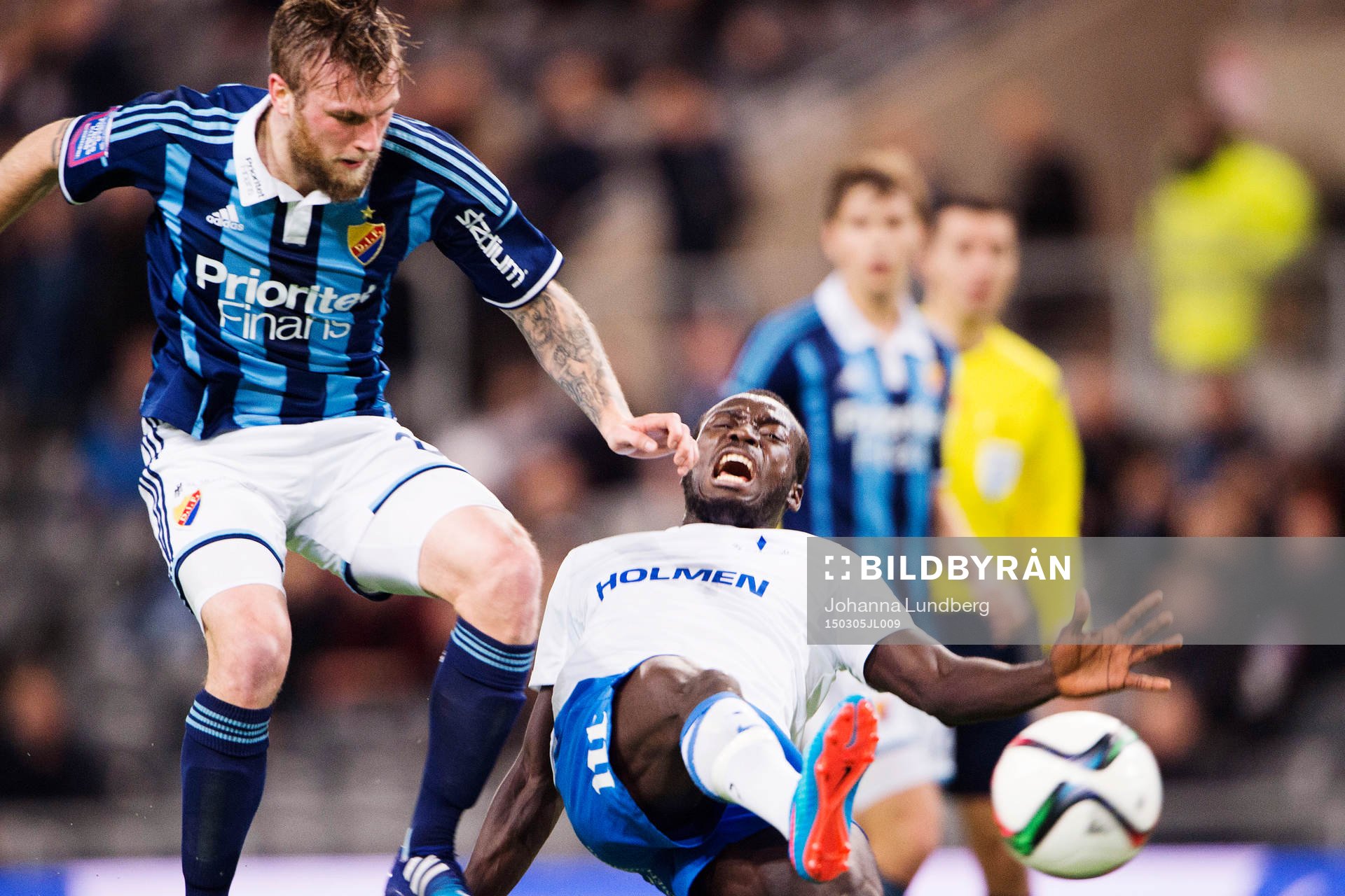 Djurgårdens Aleksander Faltsetas och Norrköpings Alhaji
