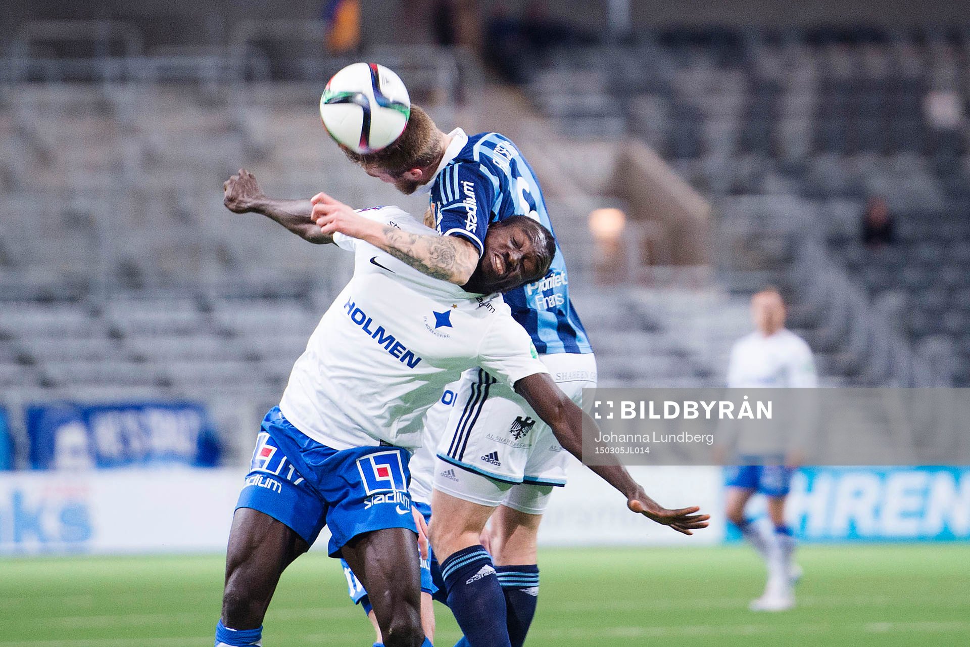 Djurgårdens Aleksander Faltsetas och Norrköpings Alhaji