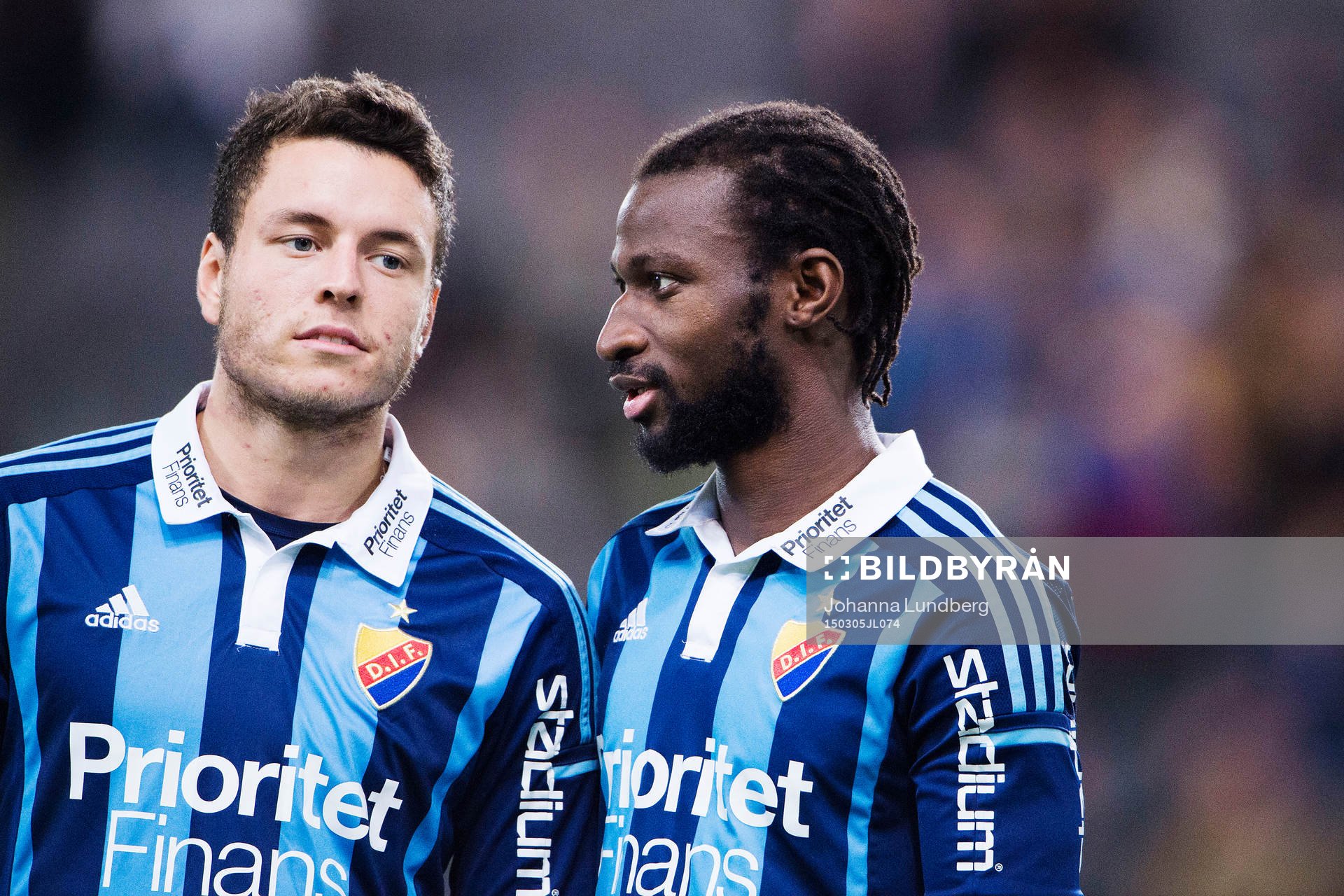 Djurgårdens Kerim Mrabti och Amadou Jawo