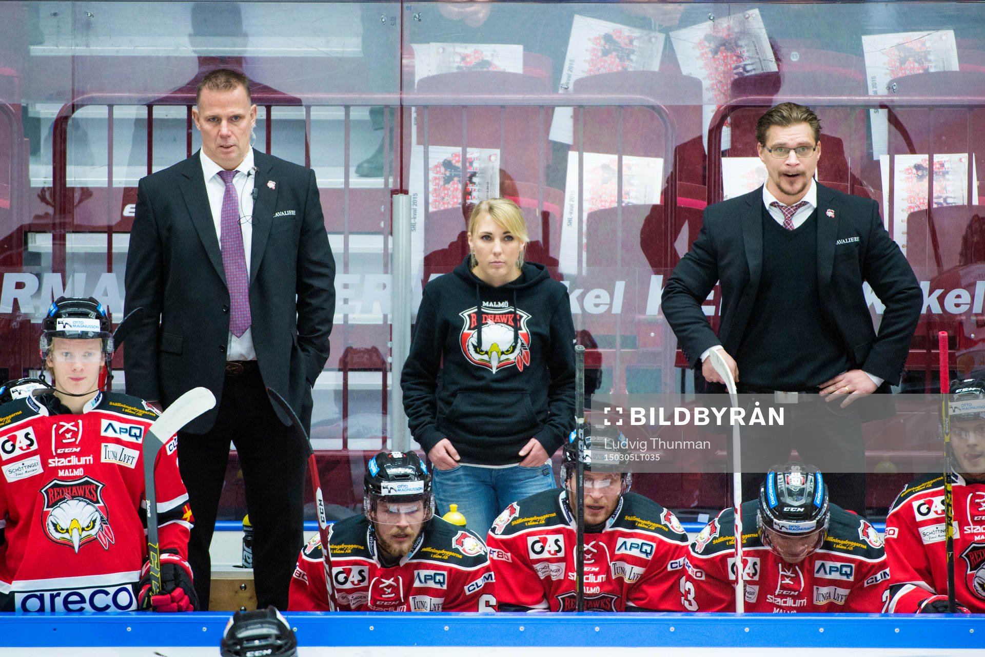 Malmö Redhawks tränare Mats Lusth och assisterande