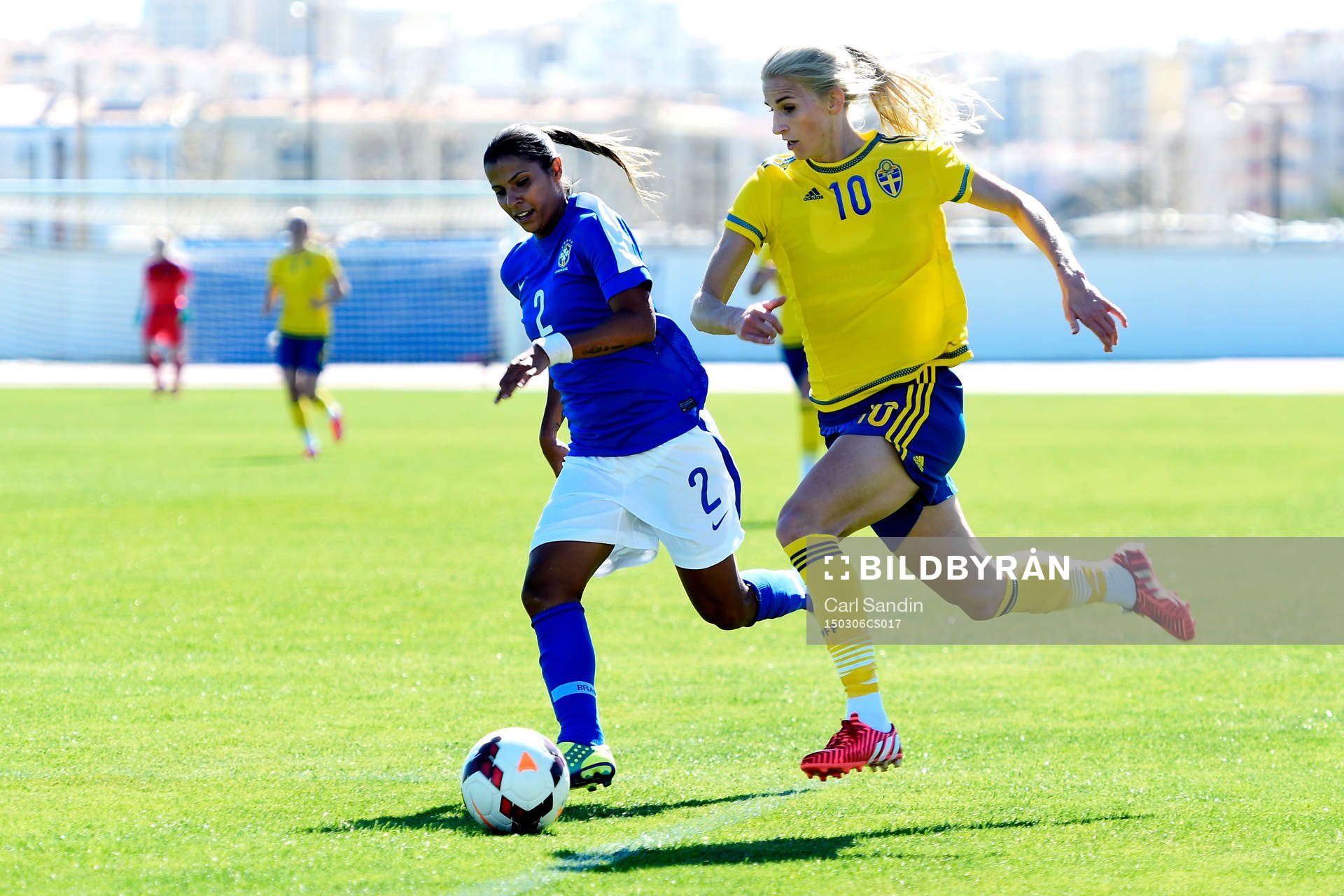 Brasiliens Fabiana Simoes och Sveriges Sofia Jakobsson