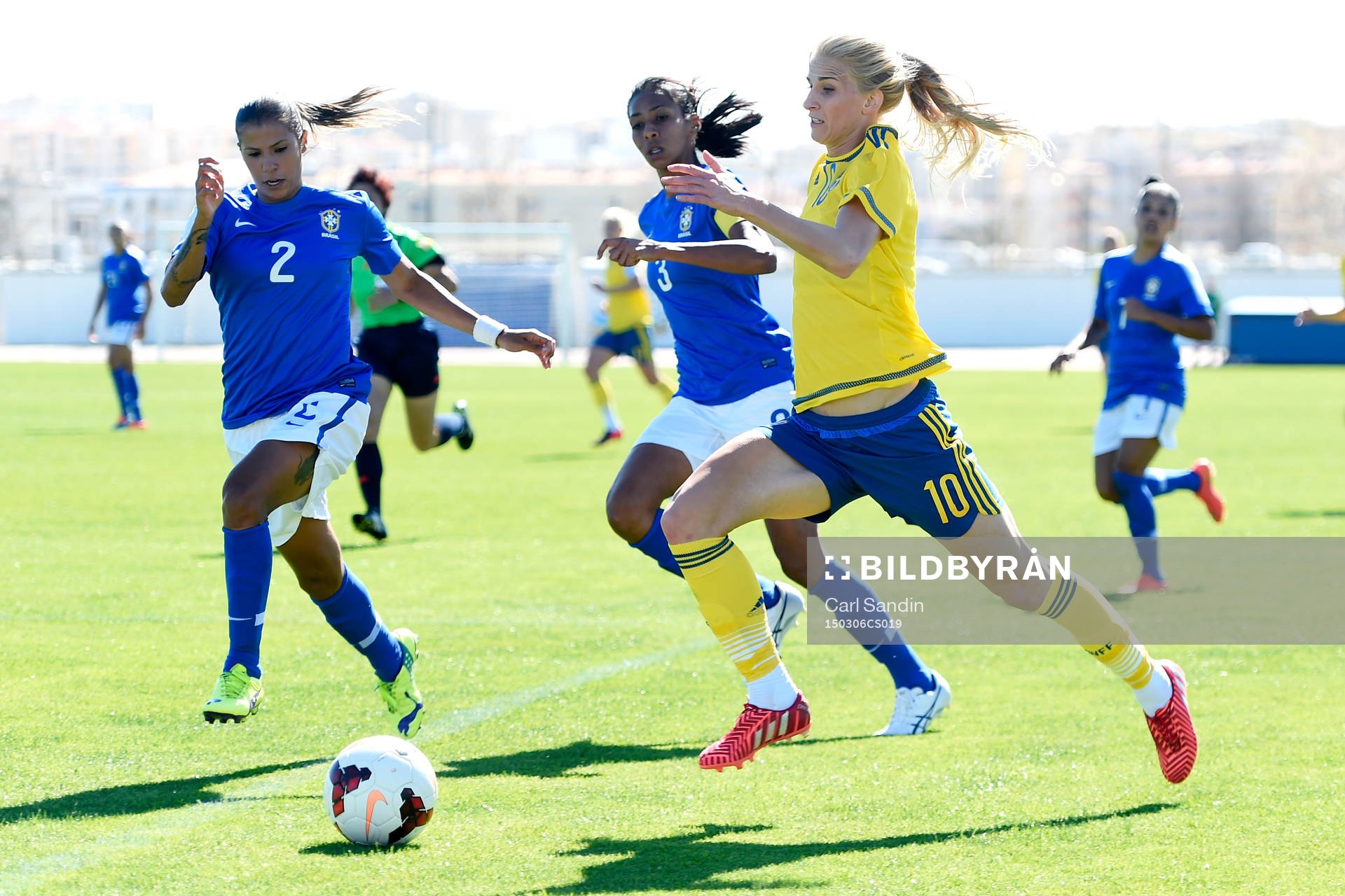 Brasiliens Fabiana Simoes och Bruna Benites och Sveriges