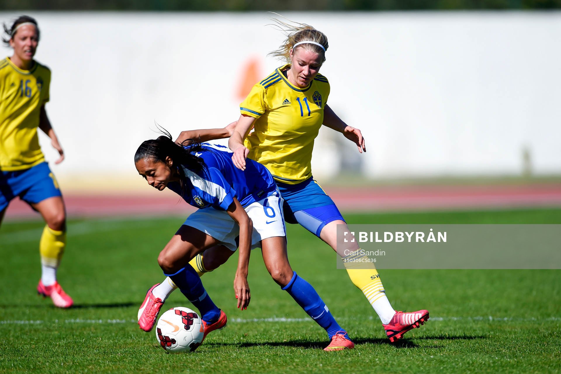 Brasiliens Andressa Alves och Sveriges Jenny Hjohlman