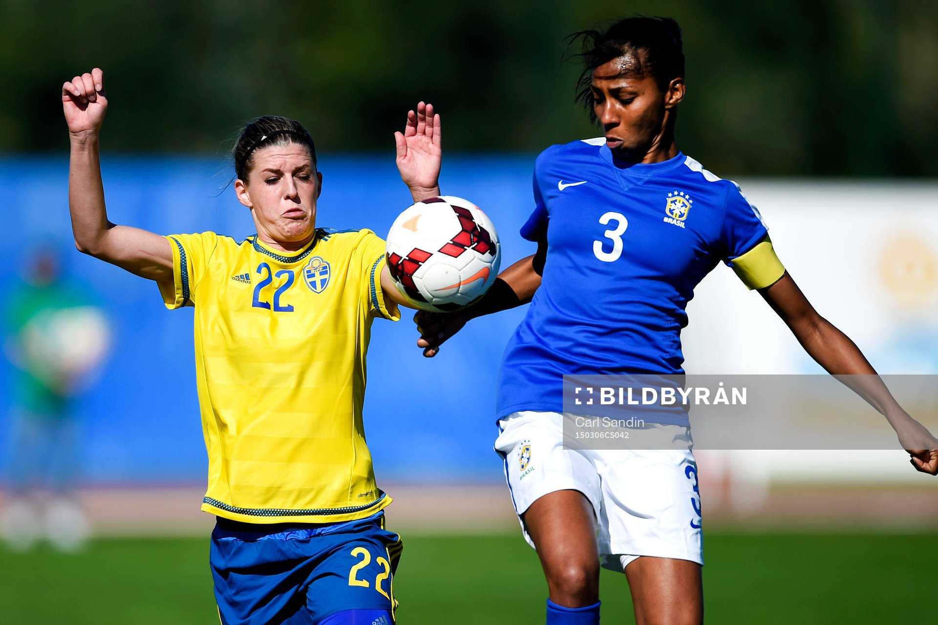 Sveriges Olivia Schough och Brasiliens Bruna Benites