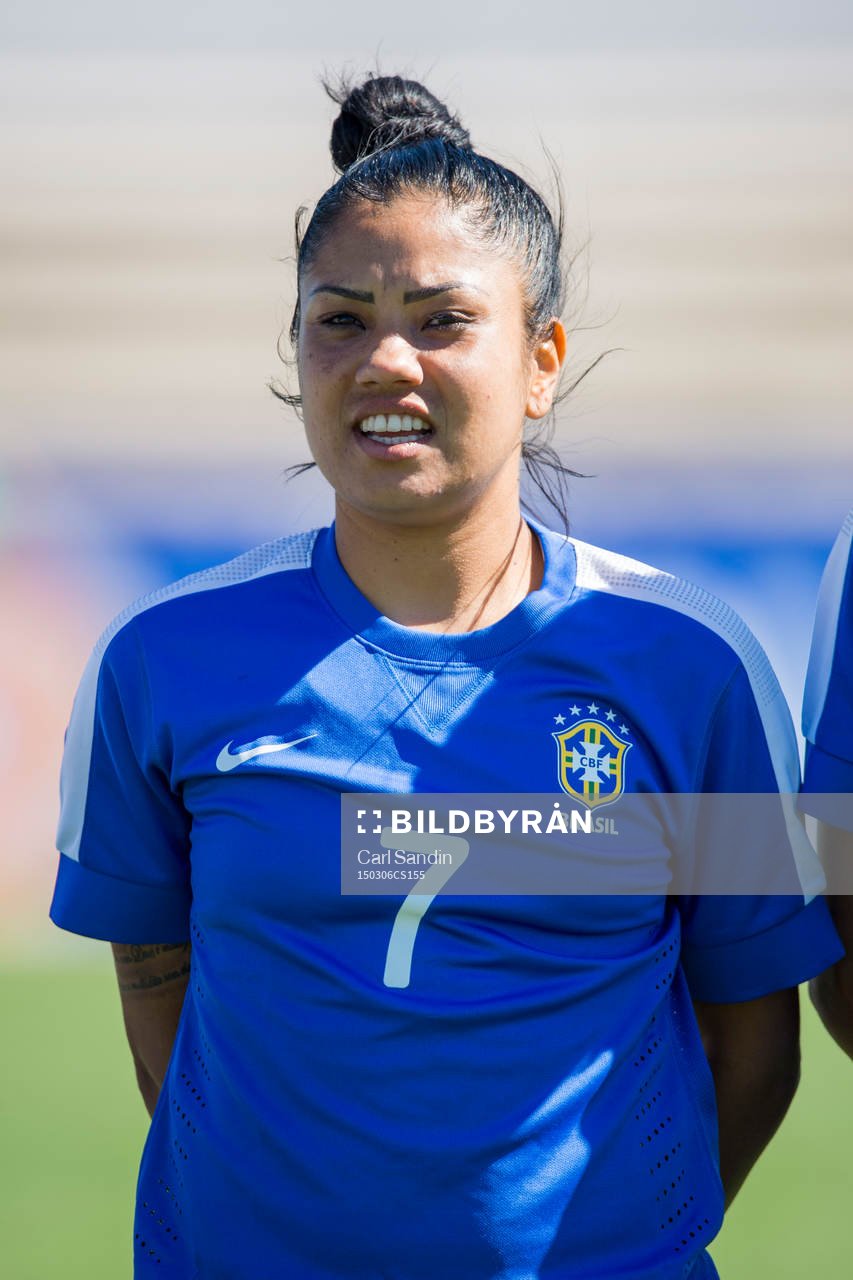 under en fotbollsmatch i Algarve Cup mellan Sverige och