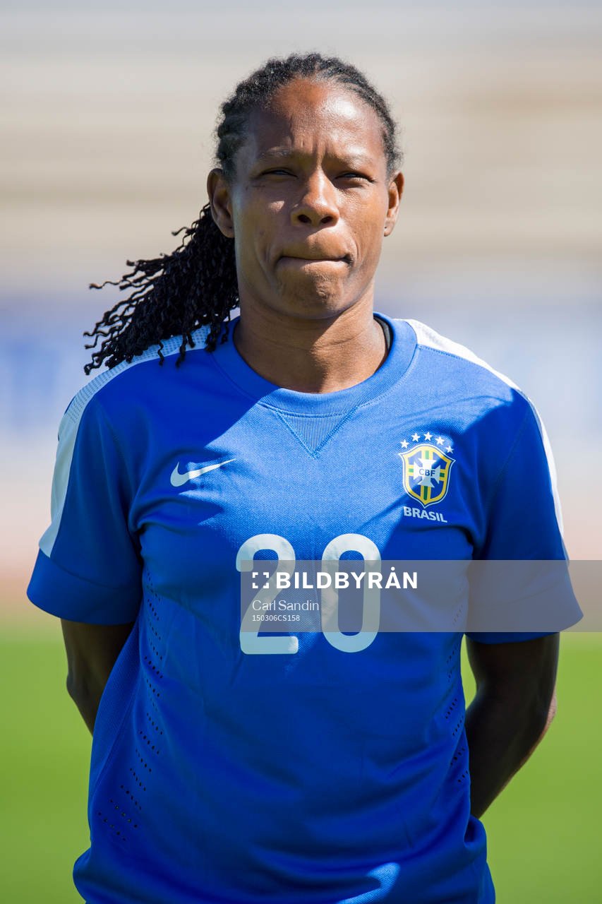 under en fotbollsmatch i Algarve Cup mellan Sverige och
