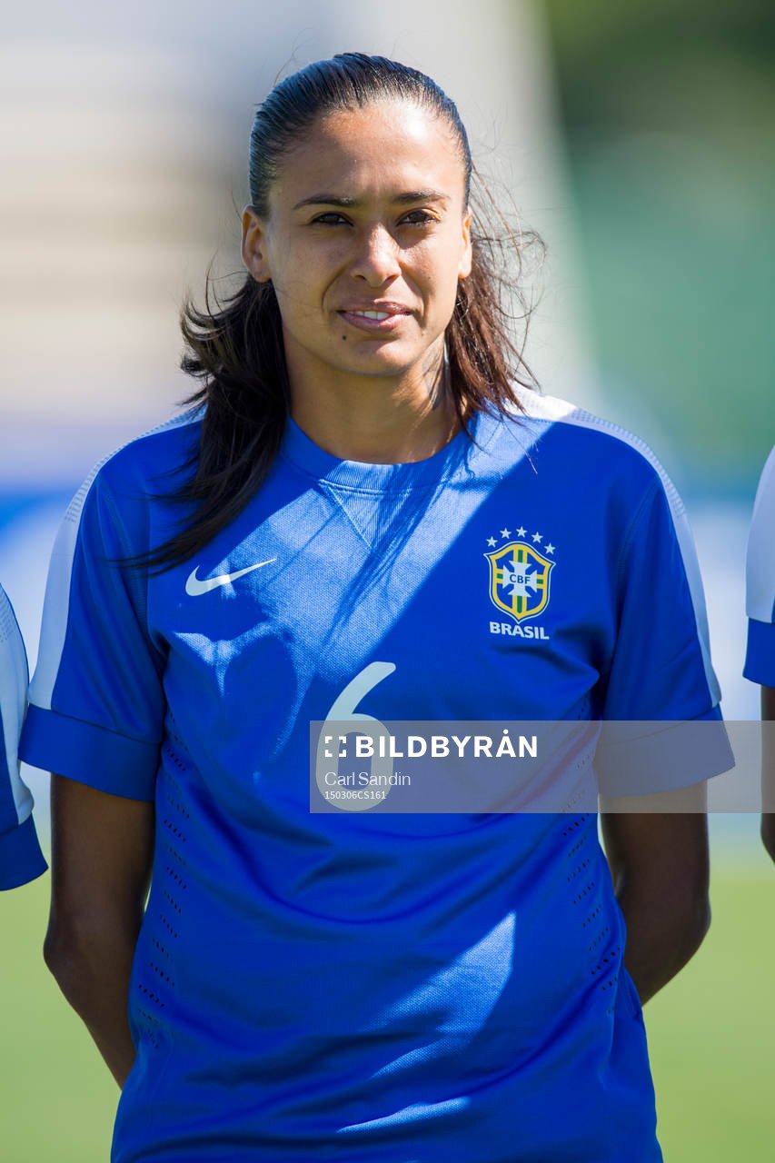 under en fotbollsmatch i Algarve Cup mellan Sverige och