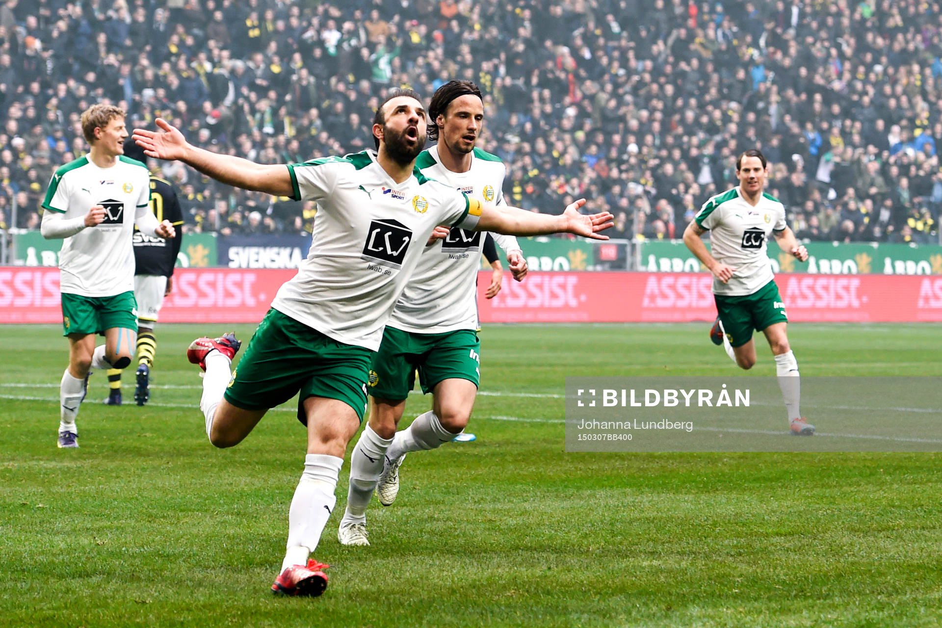 Hammarbys Kennedy Bakircioglu jublar