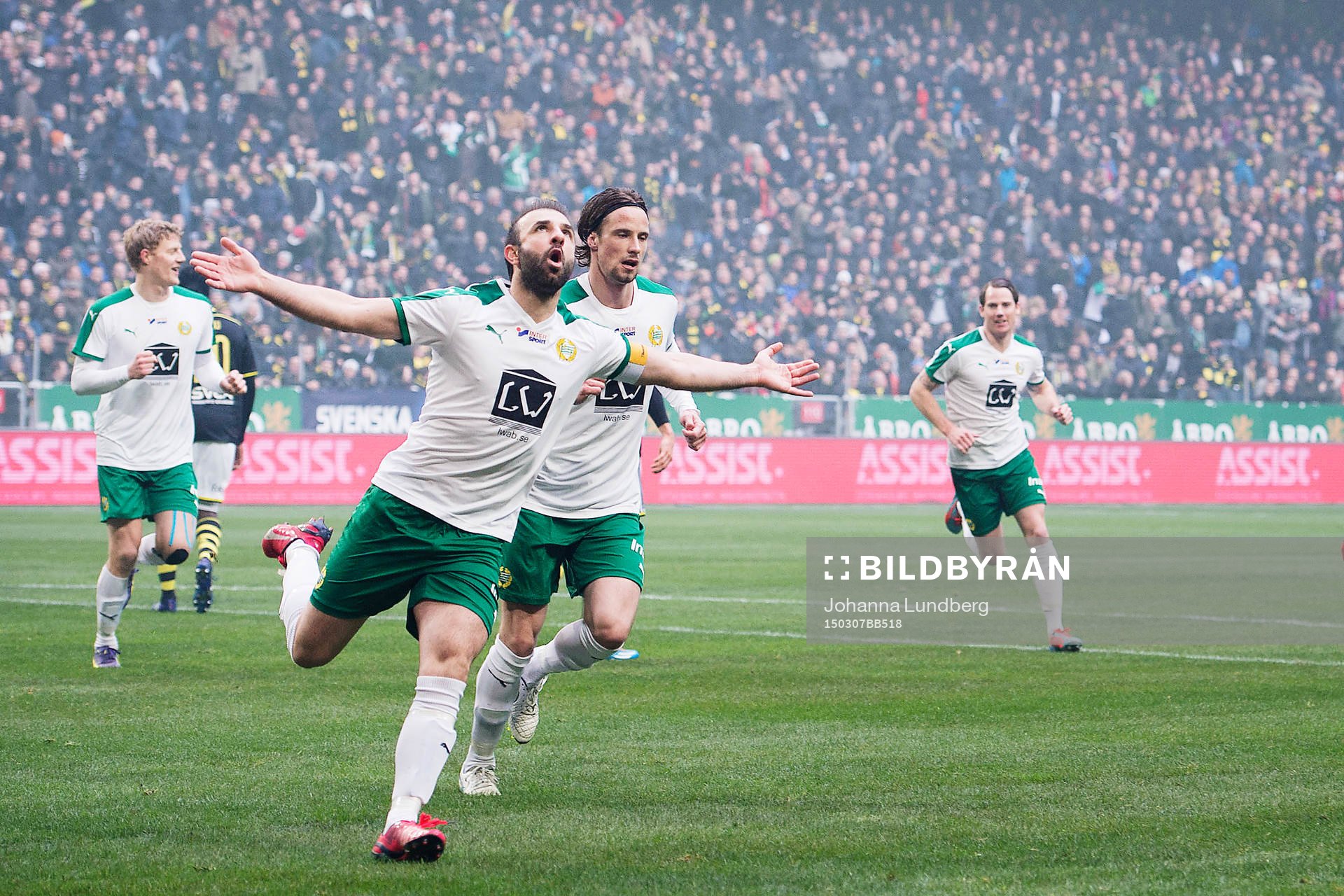 Hammarbys Kennedy Bakircioglu jublar
