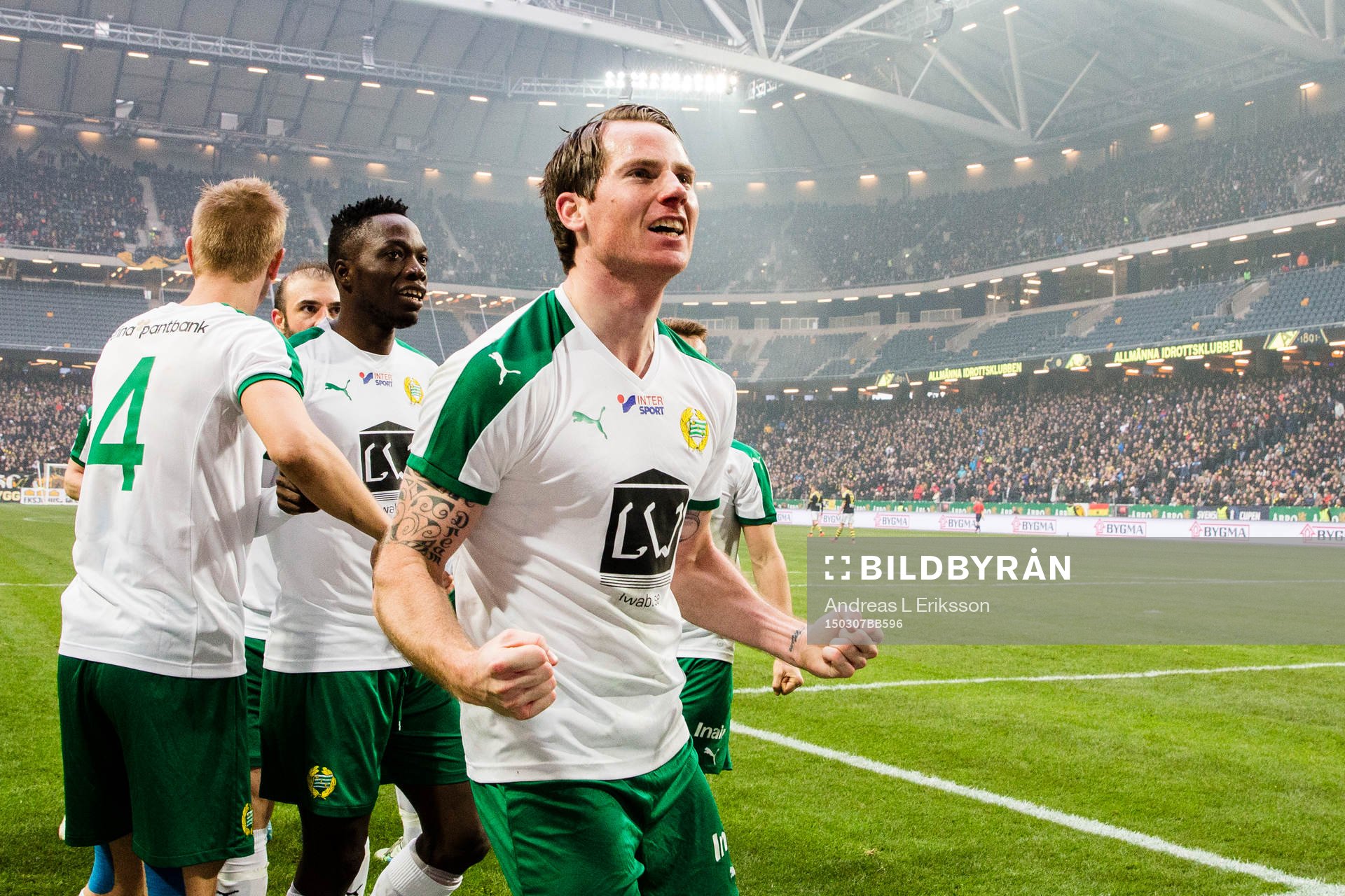 Hammarbys Johan Persson jublar