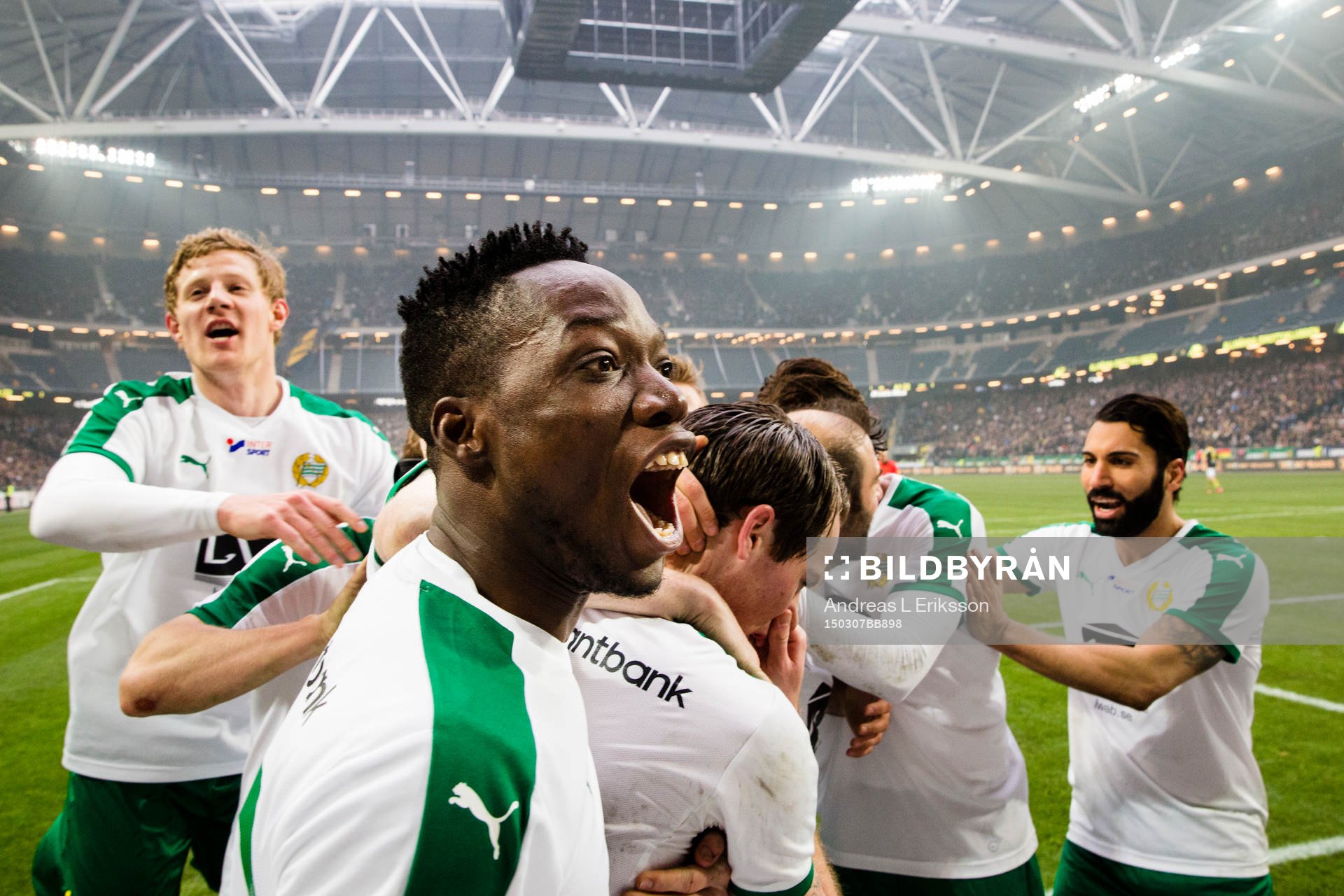 Hammarbys Amadaiya Rennie jublar