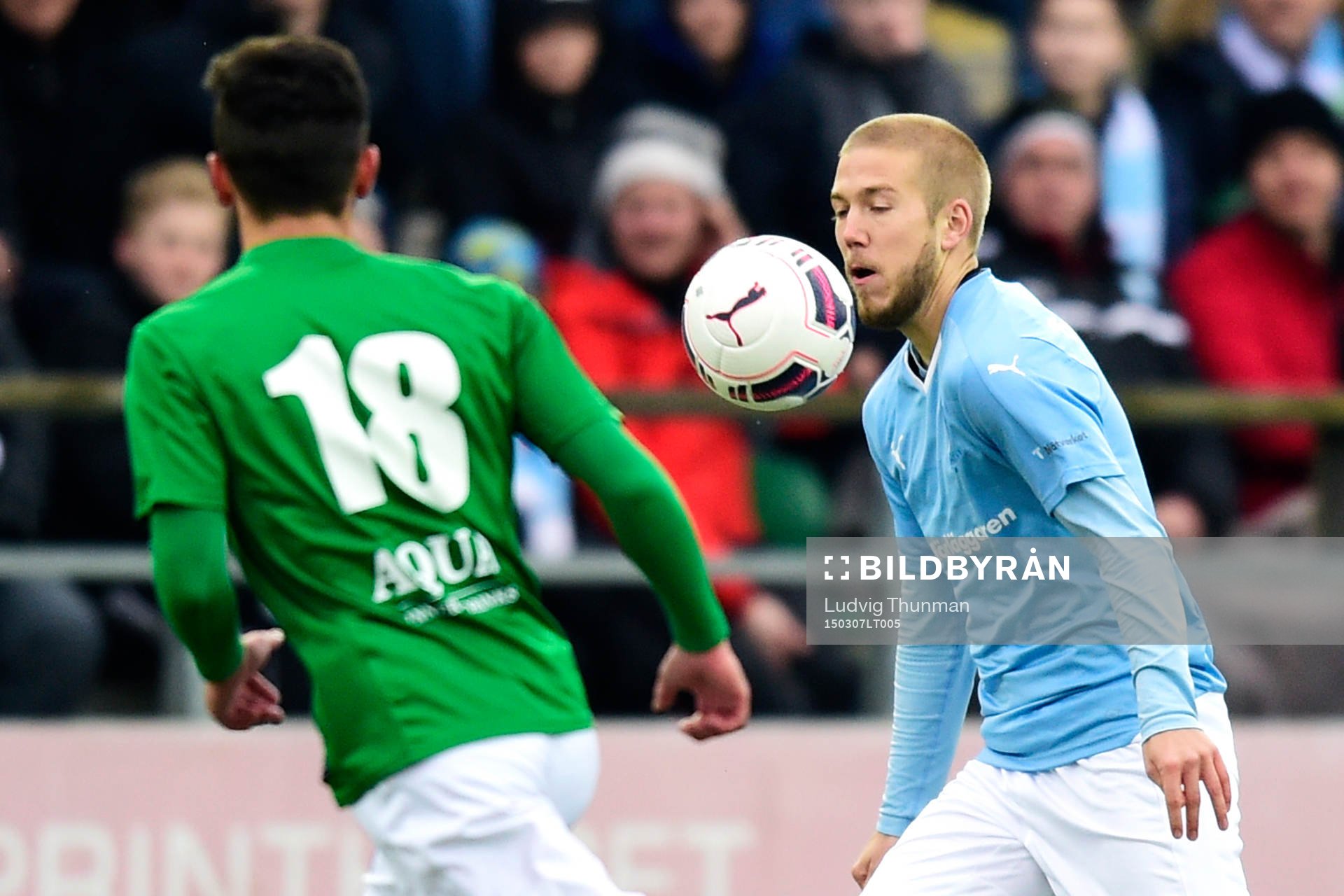 Malmö FFs Anton Tinnerholm och Jönköpings Jonathan Drott