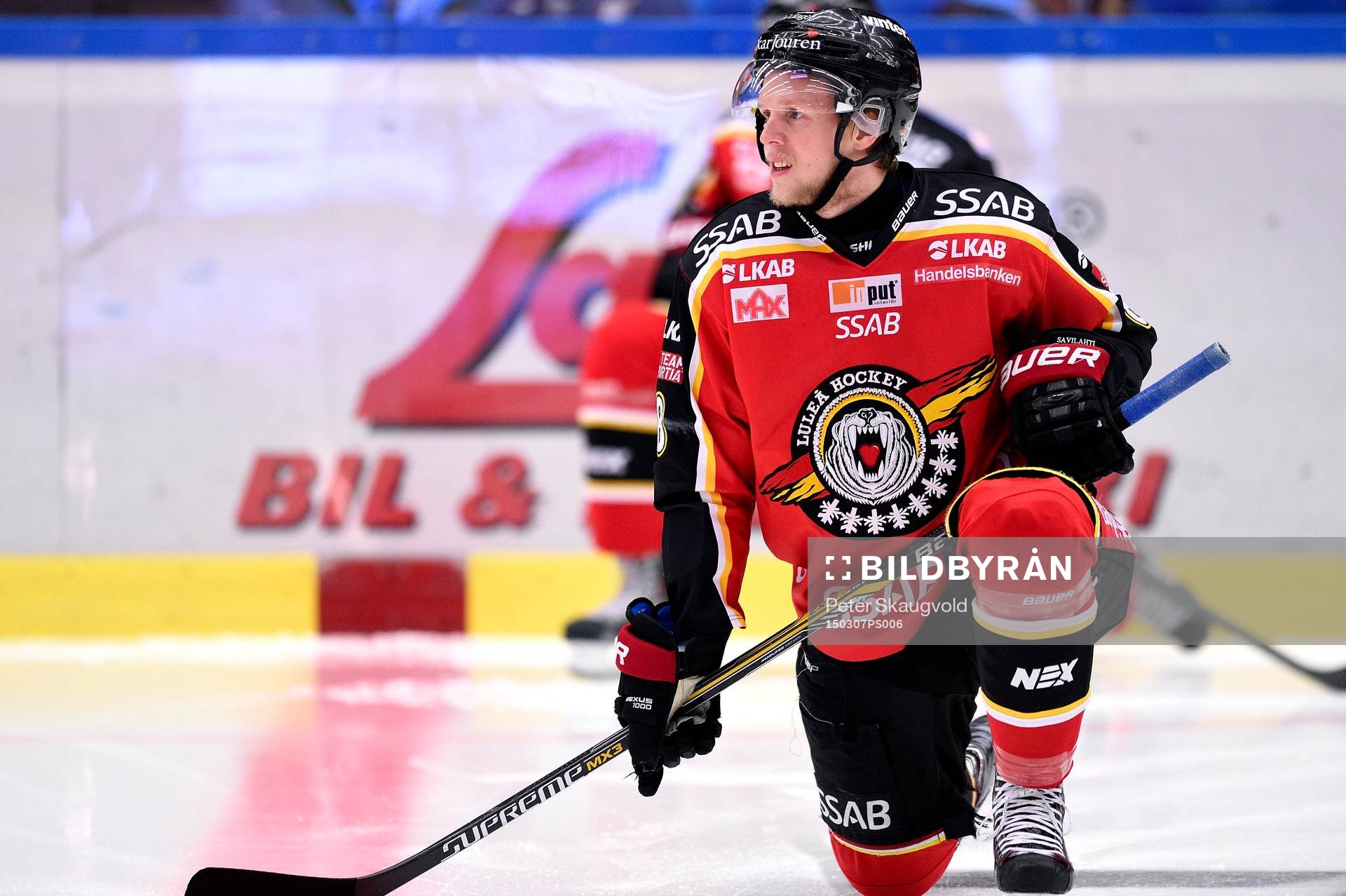 Luleås Per Savilahti-Nagander på uppvärmningen innan