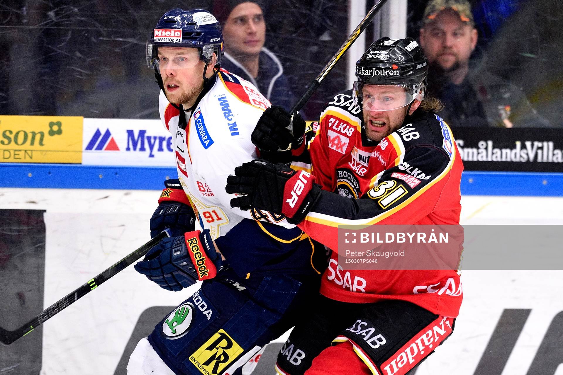Djurgårdens Markus Nordlund och Luleås Jonathan Granström